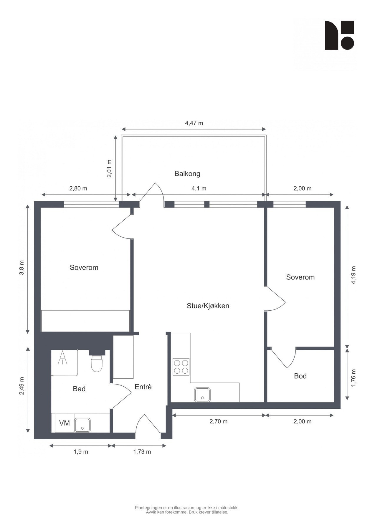 Plantegning Galleribilde