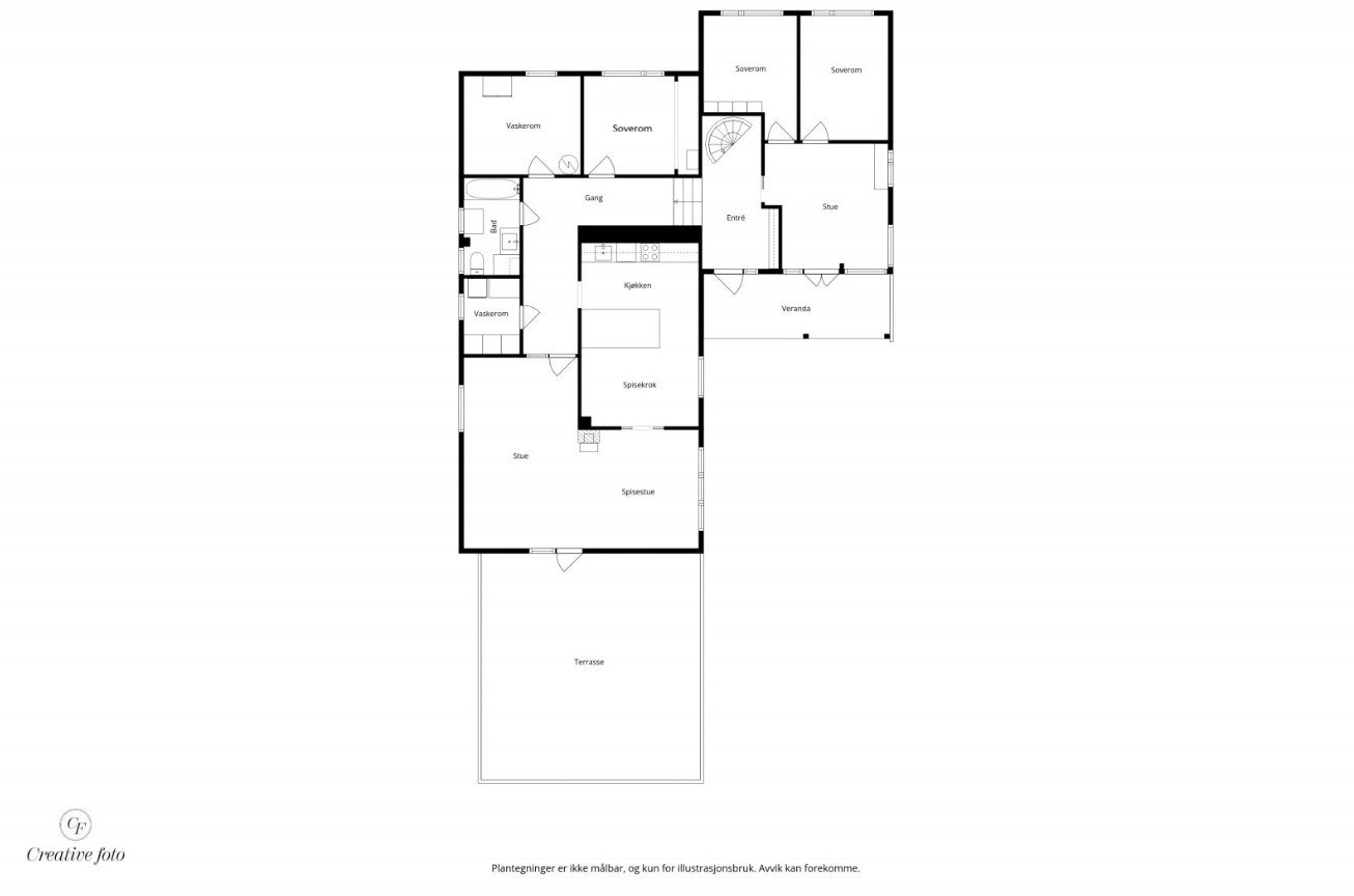 Plantegning 1.etg Galleribilde