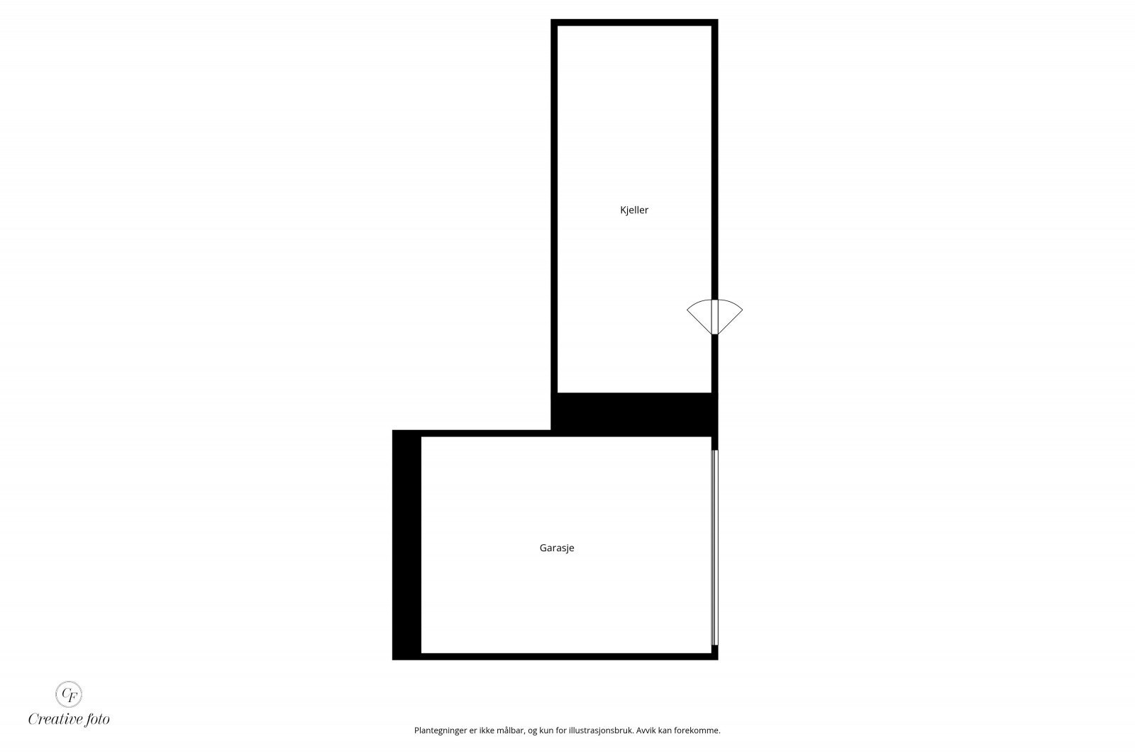 Planløsning kjeller/garasje Galleribilde