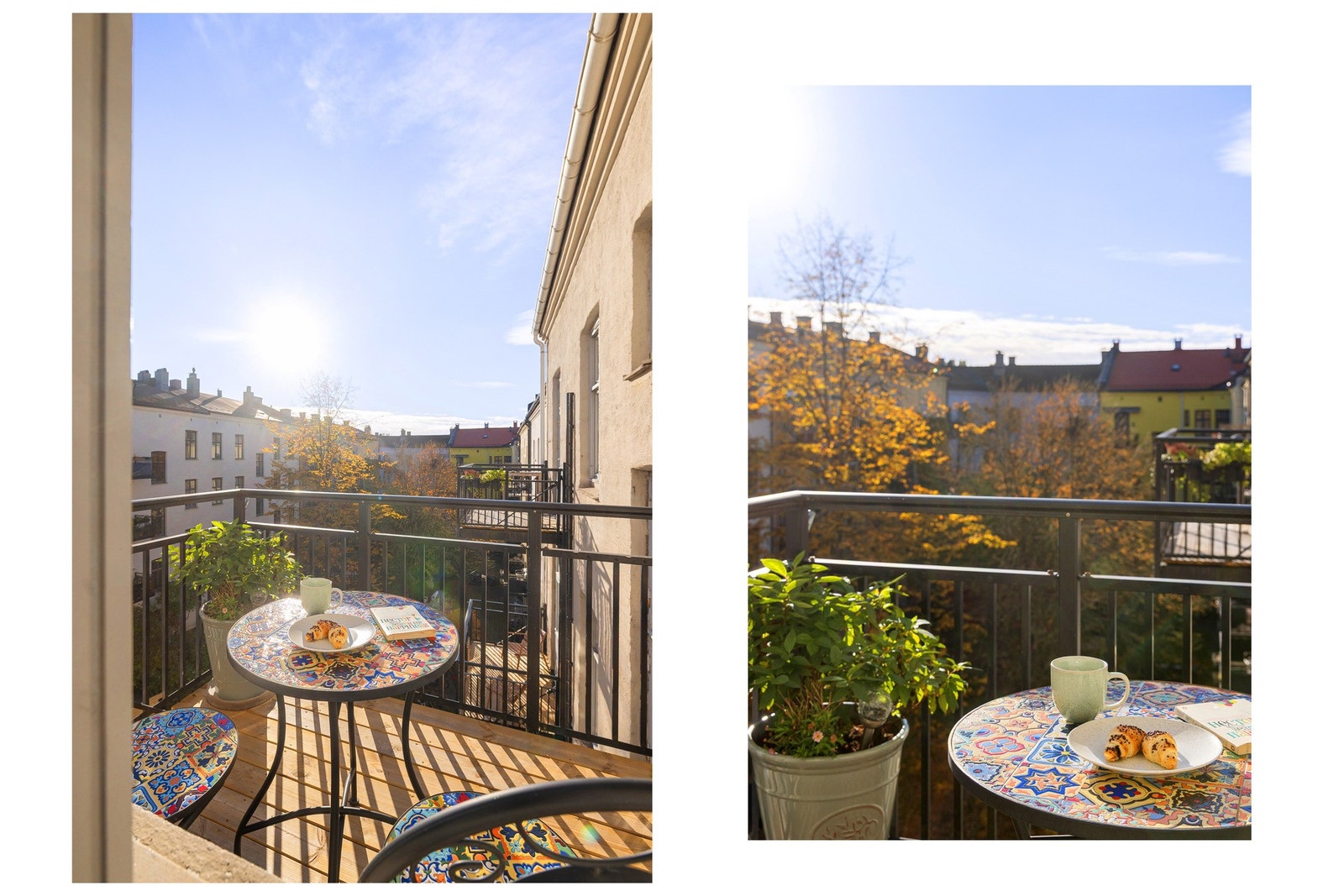 Leiligheten har også en romslig og solrik sydvendt balkong på ca. 4,4 m², Galleribilde