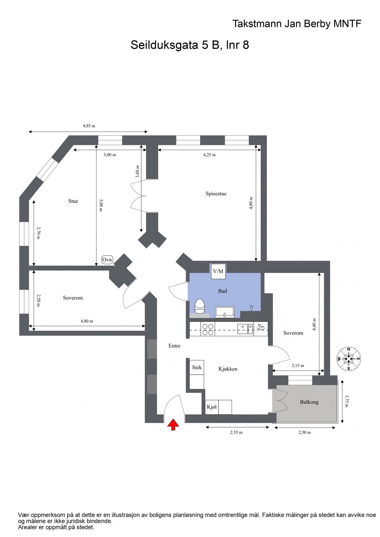 Plantegning til orientering. Galleribilde