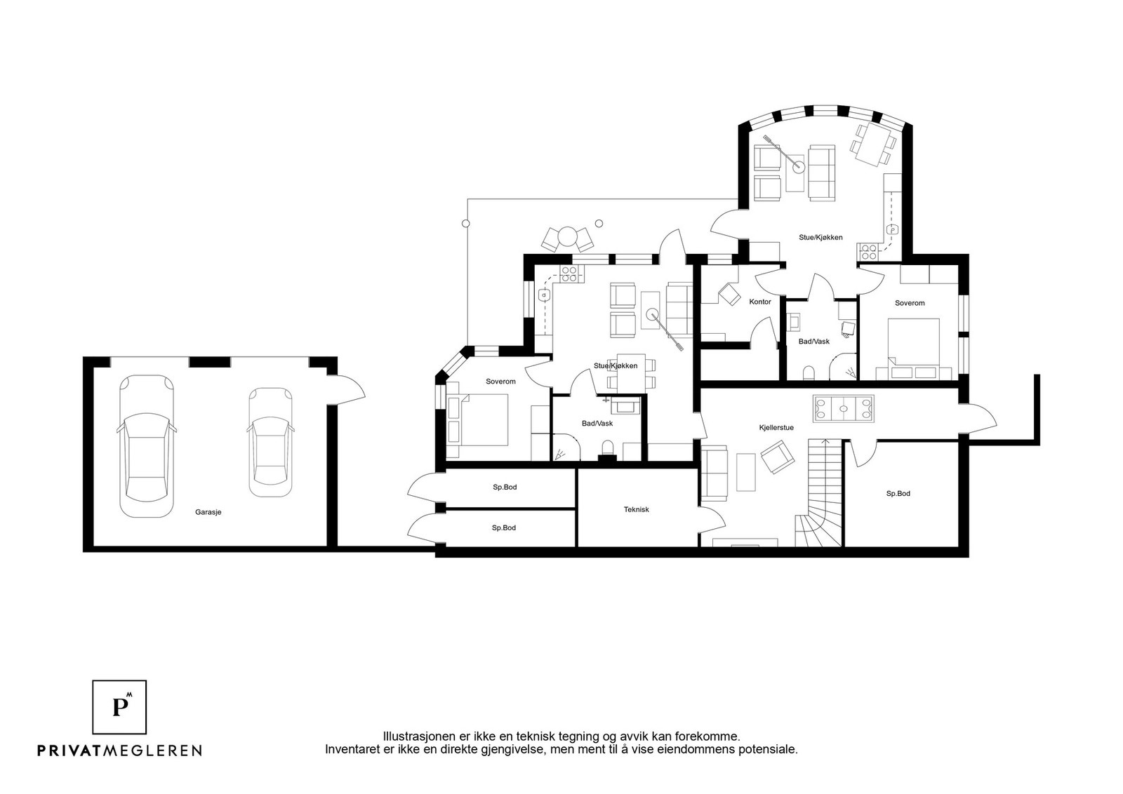 Underetasje. Galleribilde