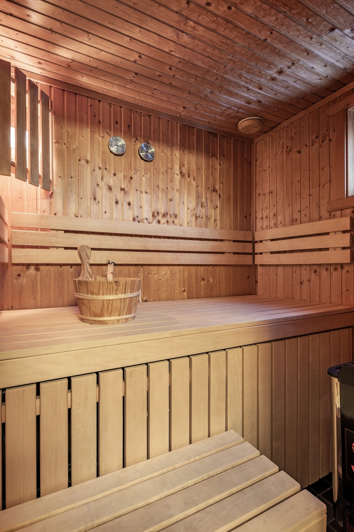 Badstue for deilig avslapning etter lange dager i fjellet. Galleribilde