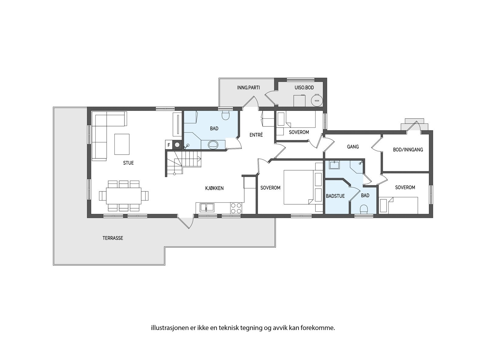 Plantegning 1. etasje. Galleribilde