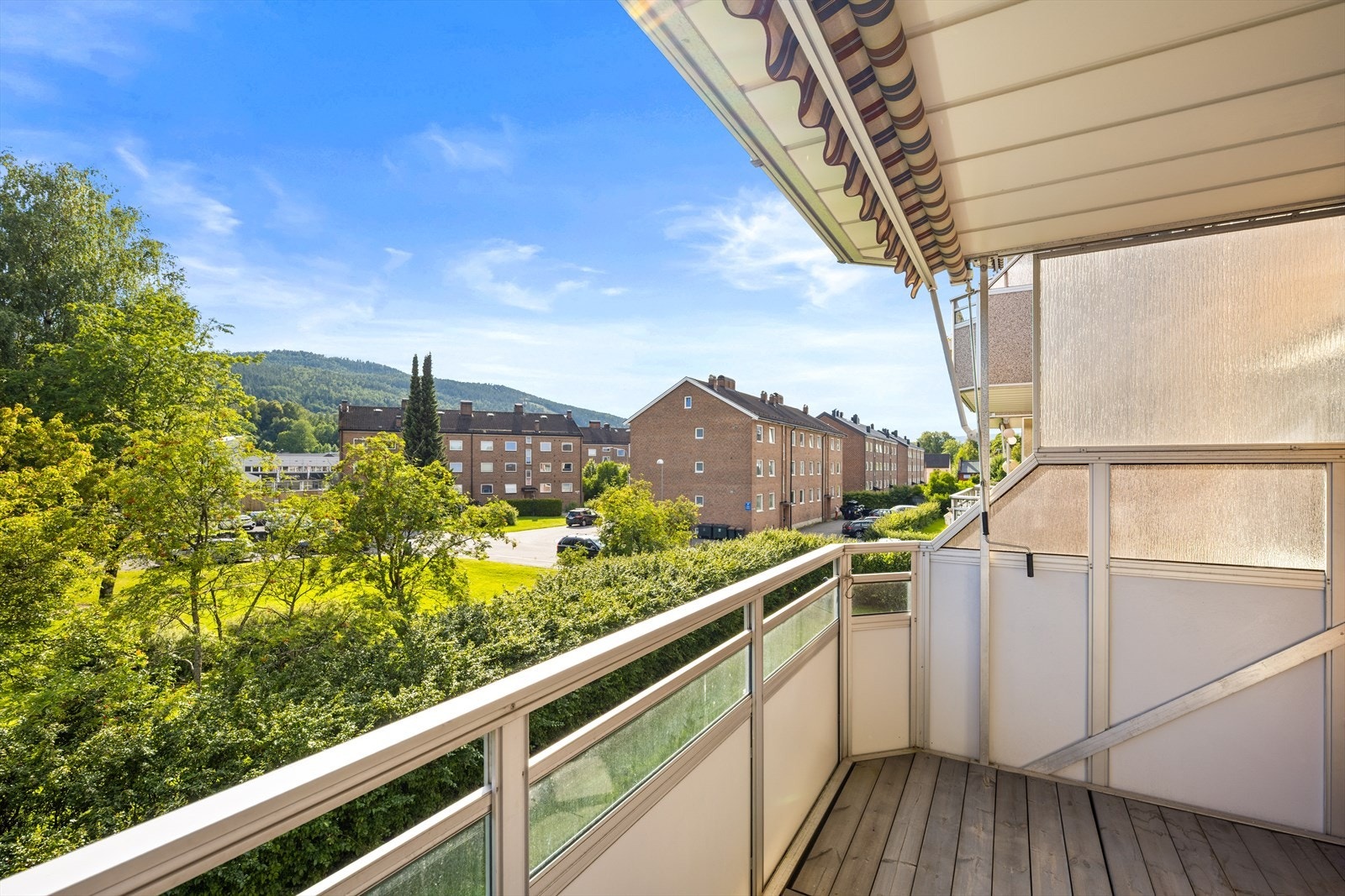 Hyggelig overbygget balkong Galleribilde