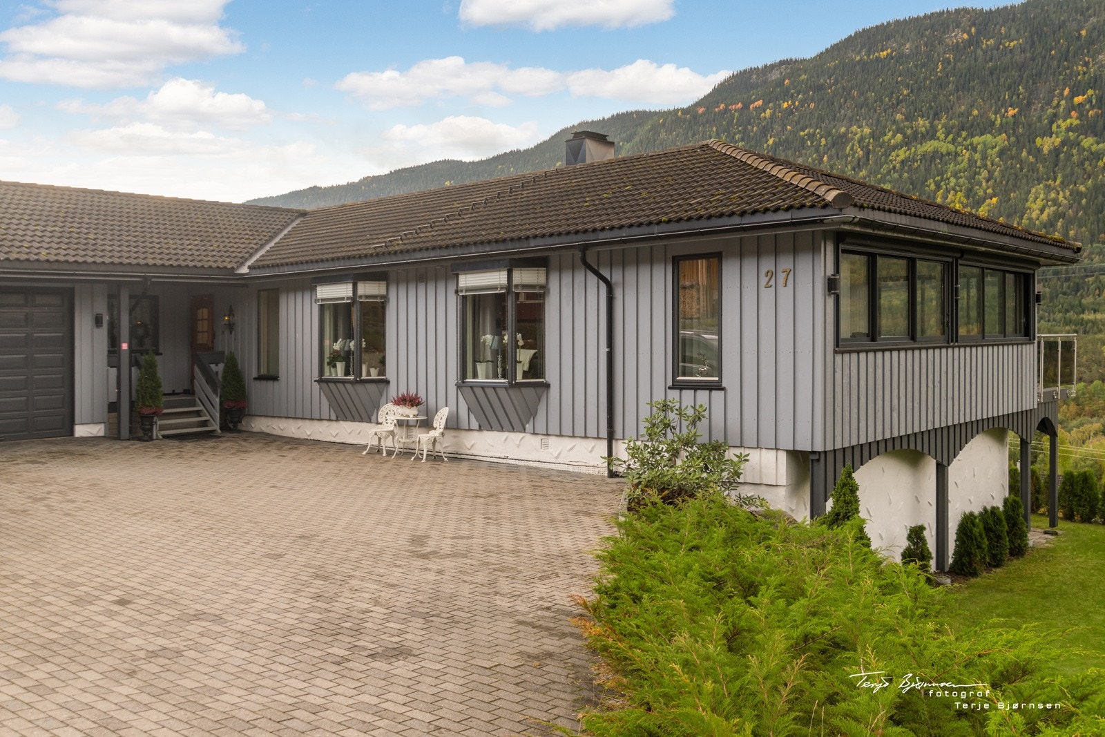 Pent opparbeidet med belegningsstein. Galleribilde