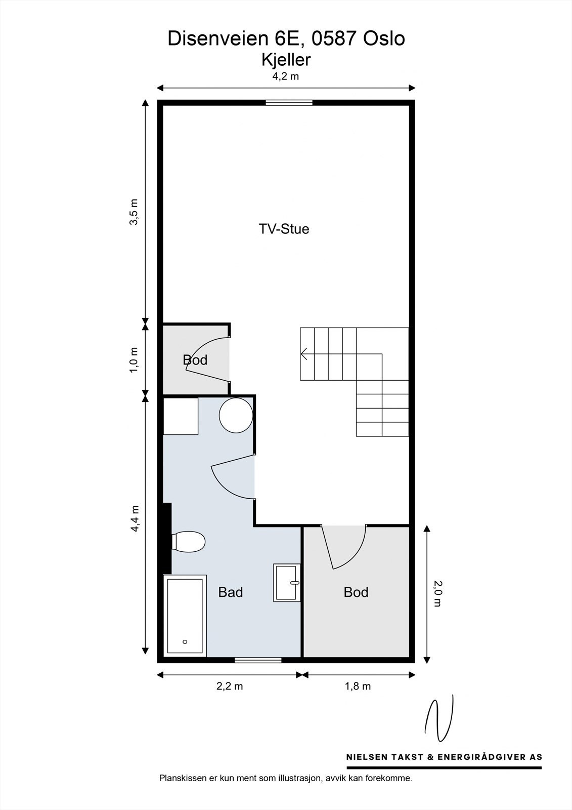 Plantegning kjelleretasje. Galleribilde