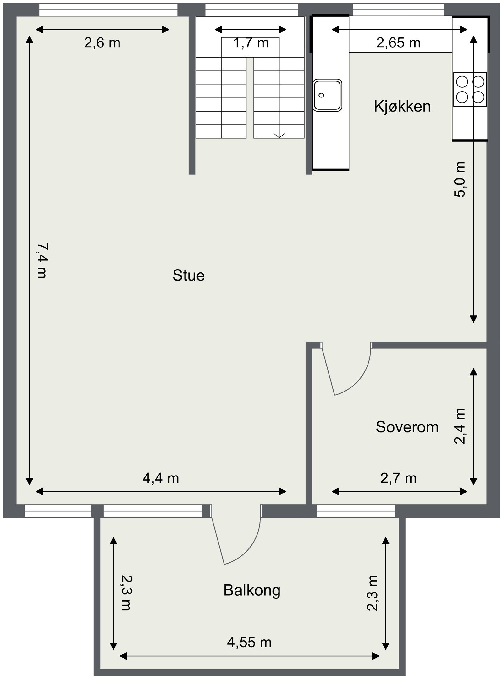 Plantegning 2.etasje Galleribilde