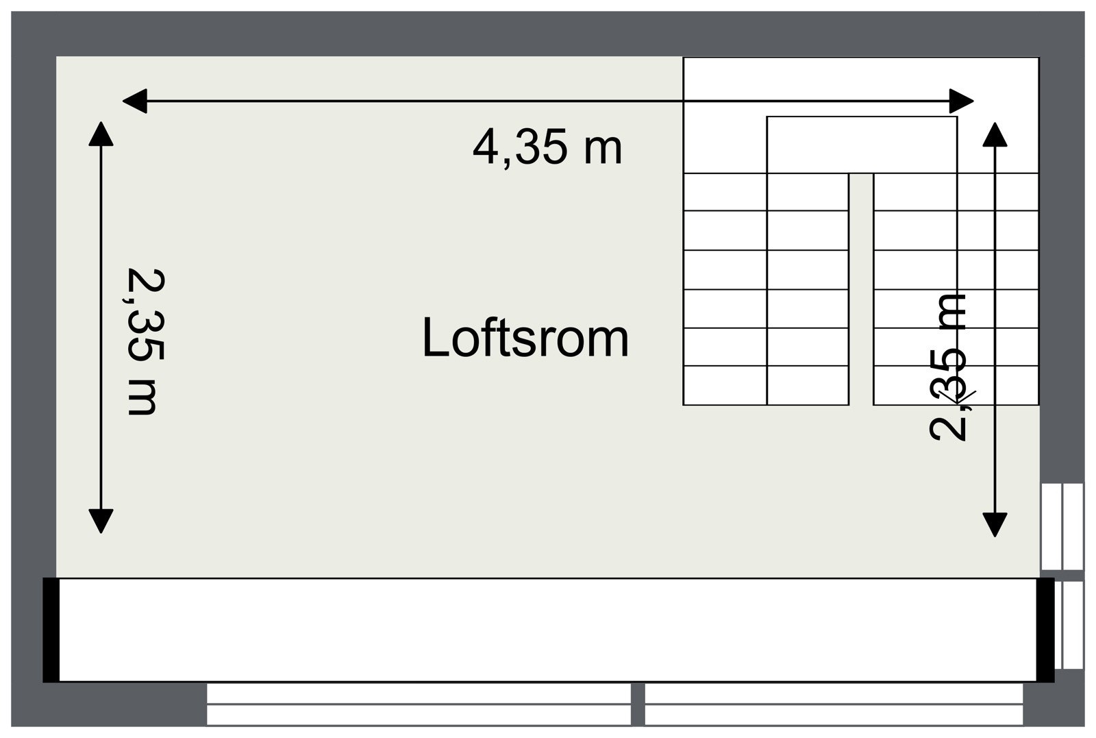 Plantegning loft Galleribilde