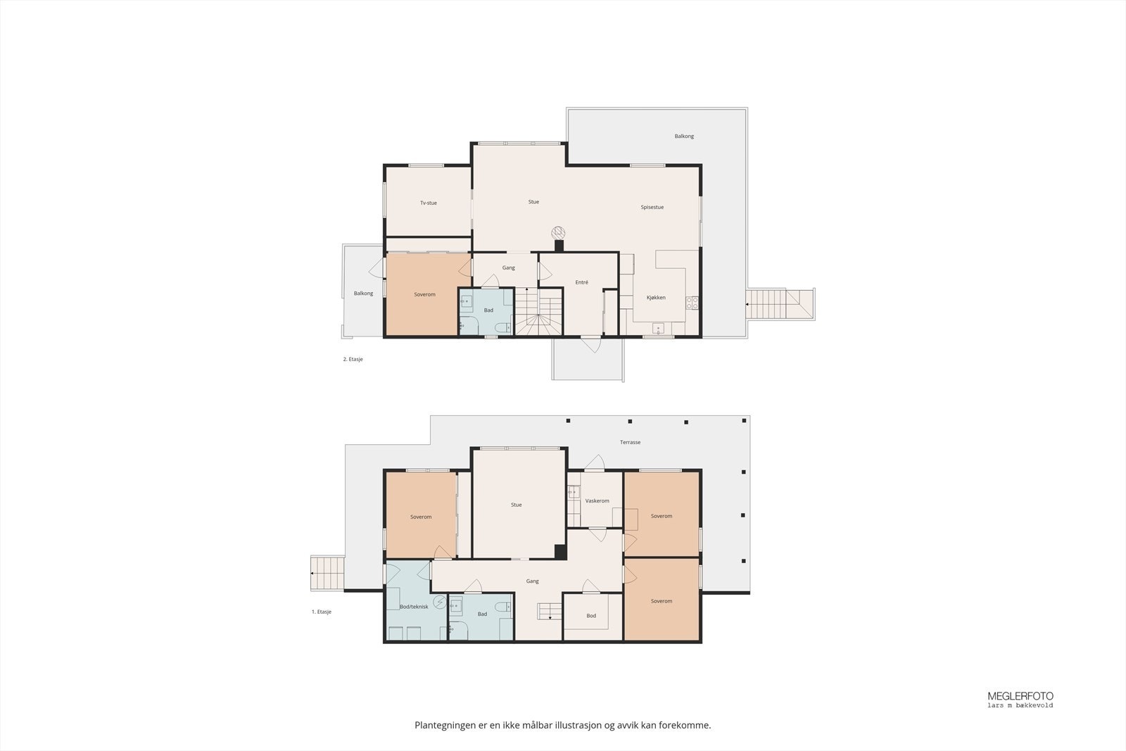 En innholdsrik og funksjonell planløsning i boligen. Galleribilde