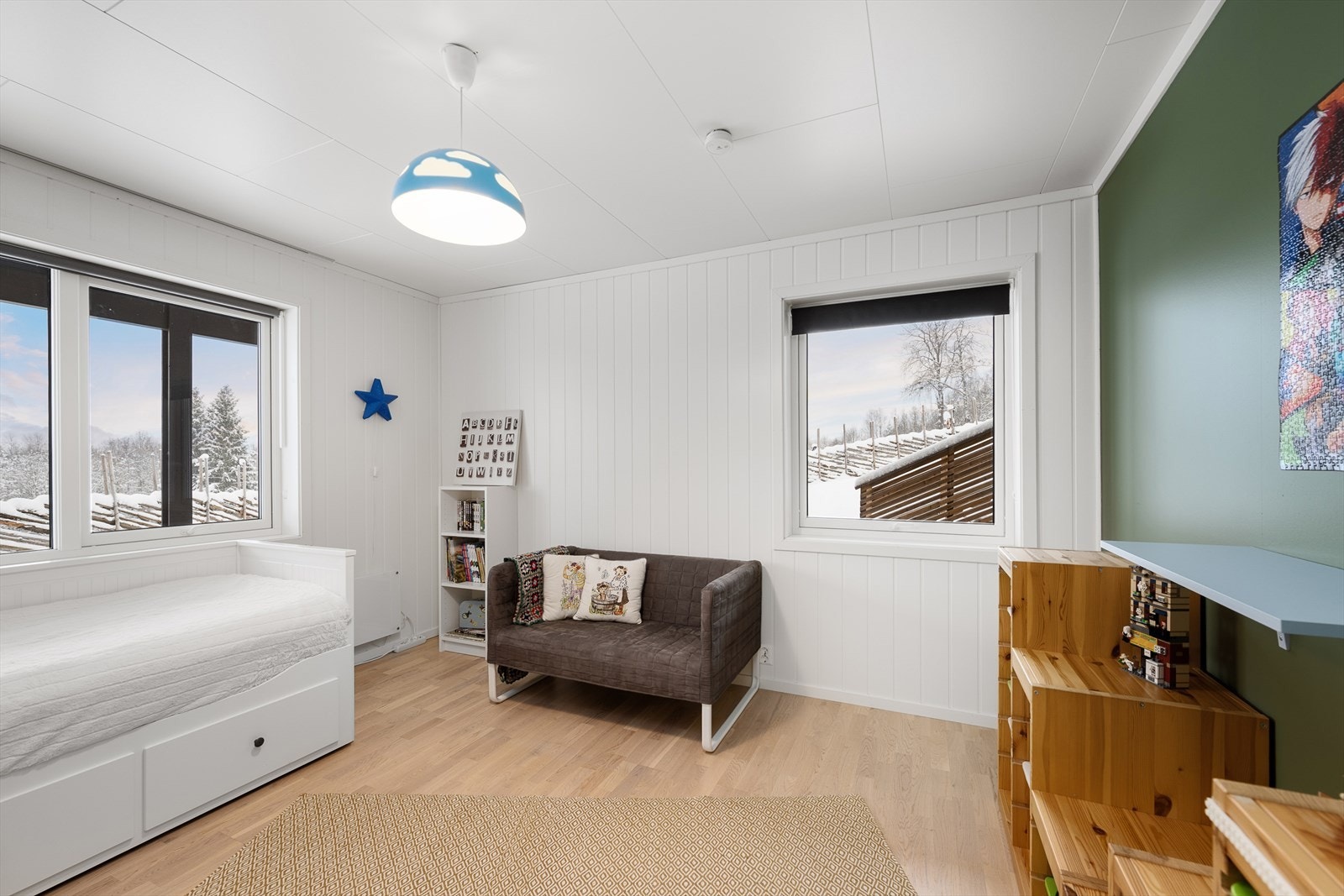 Alle soverommene har en god størrelse og fine lysforhold. Galleribilde