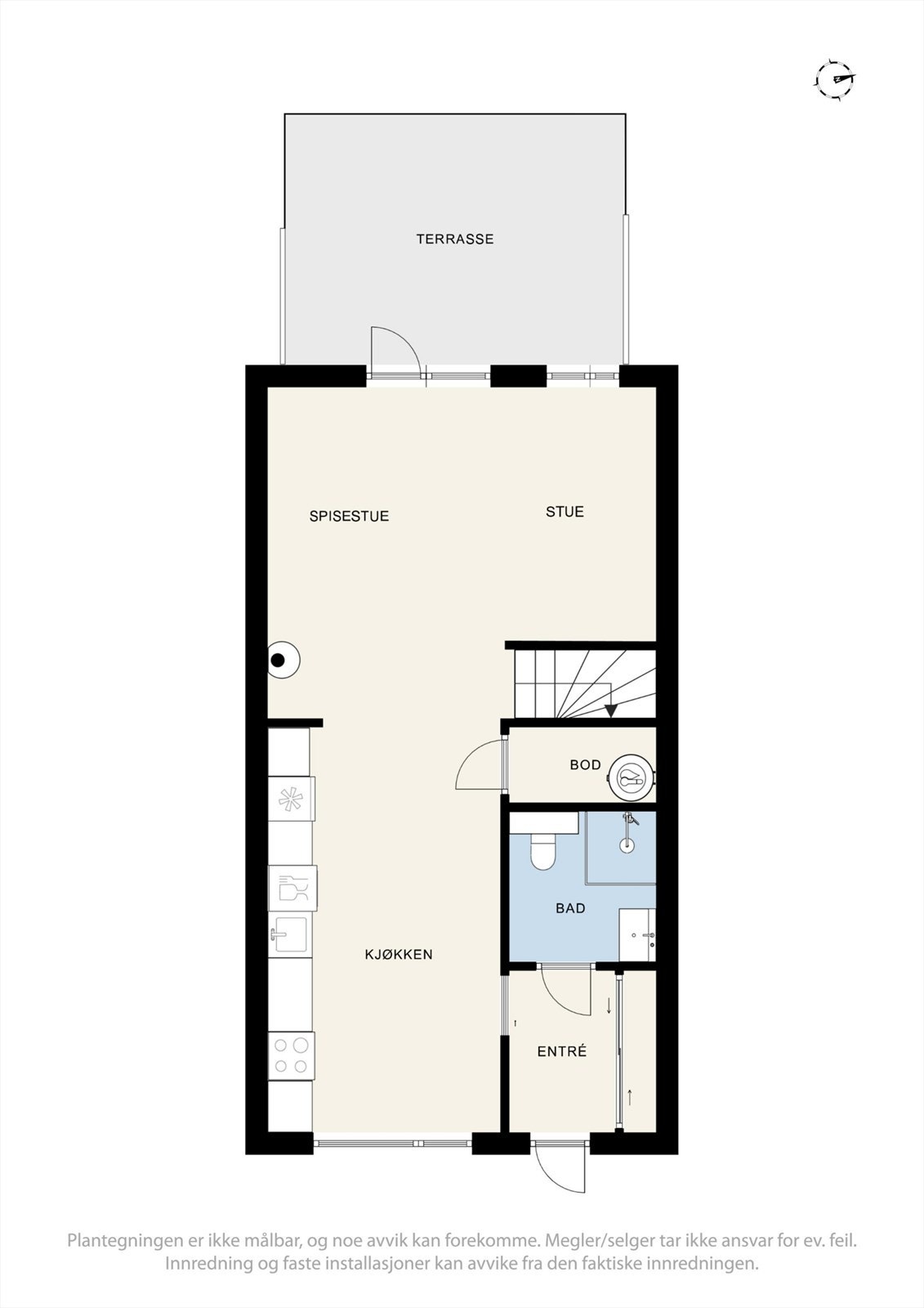 Plantegning 1. etasje Galleribilde