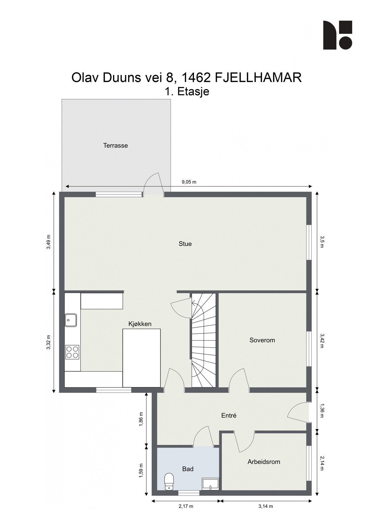 Plantegning - 1. etasje Galleribilde