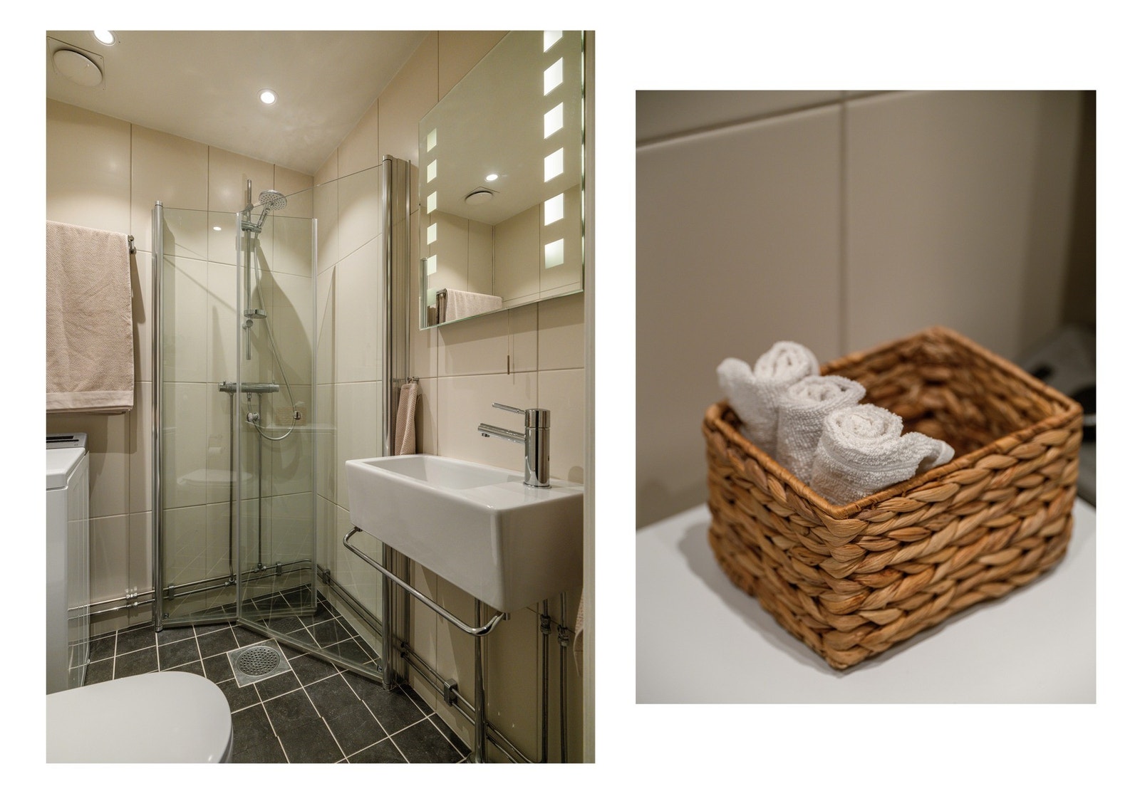 Det er også naturligvis varmekabler i gulv og downlights i himling. Galleribilde