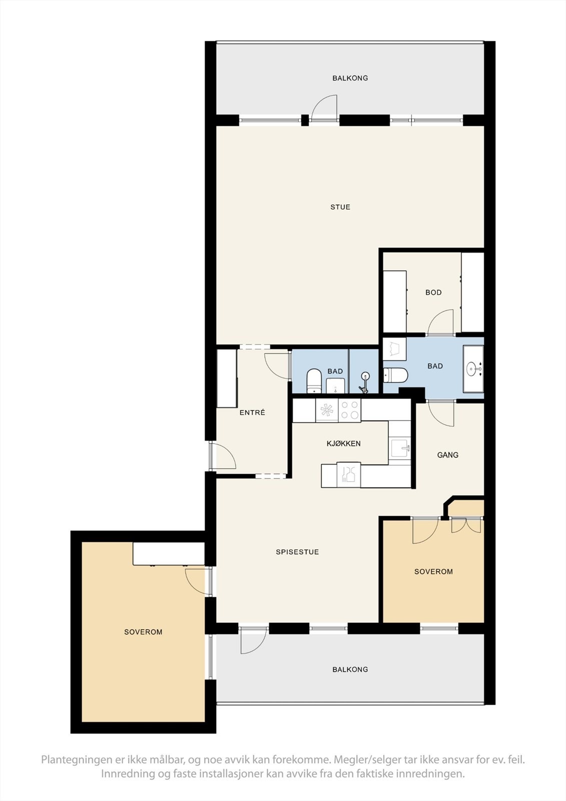 Plantegning 3. etasje Galleribilde