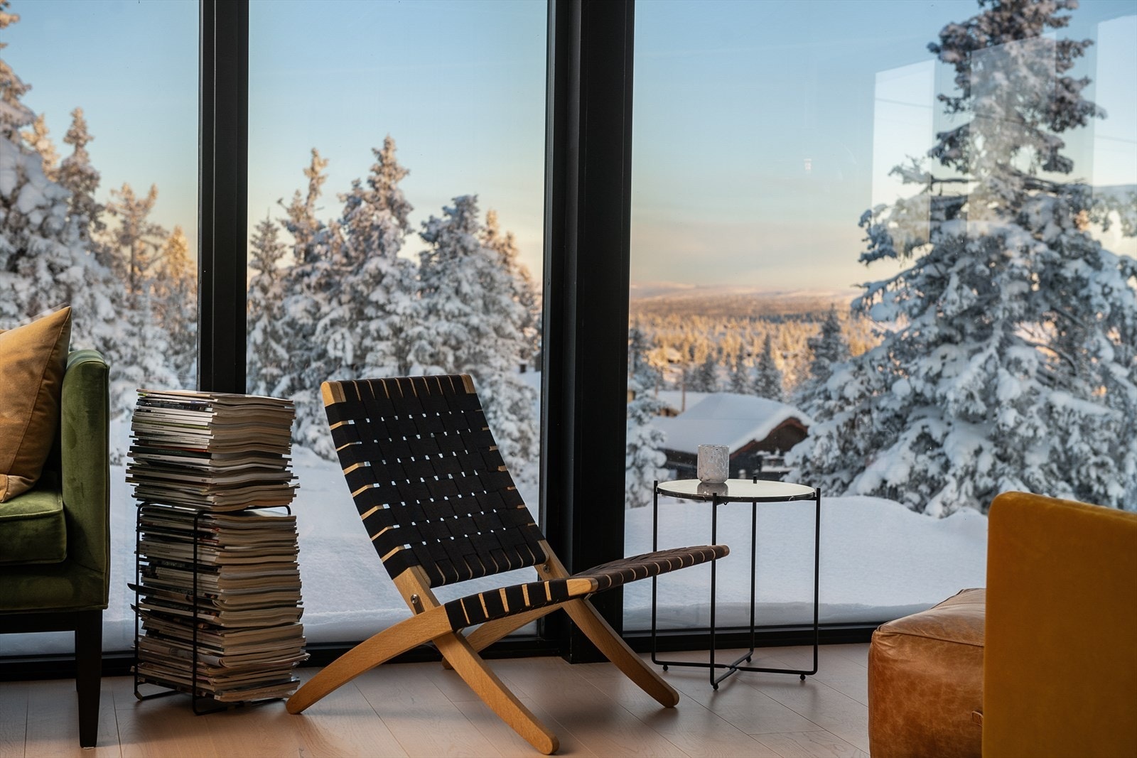 Perfekte omgivelser for avslapning etter en dag på hytta. Galleribilde