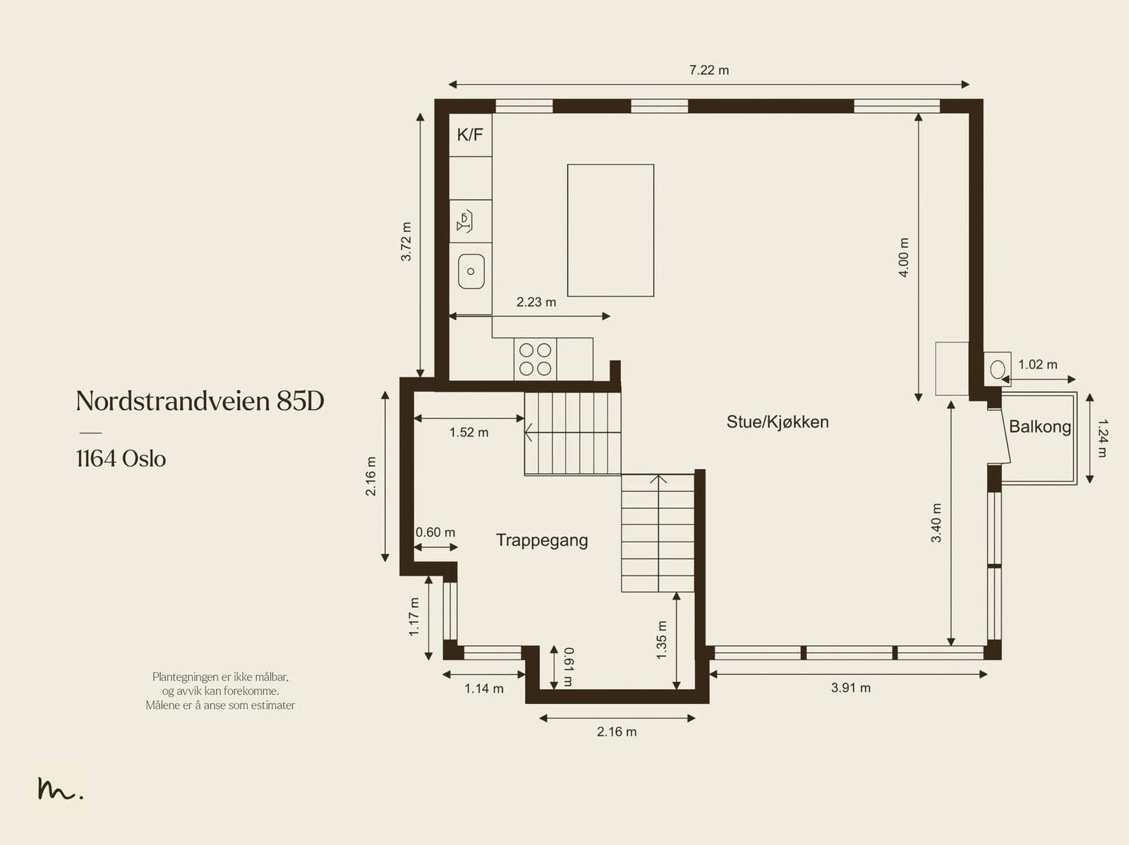Plantegning hovedetasje. Galleribilde