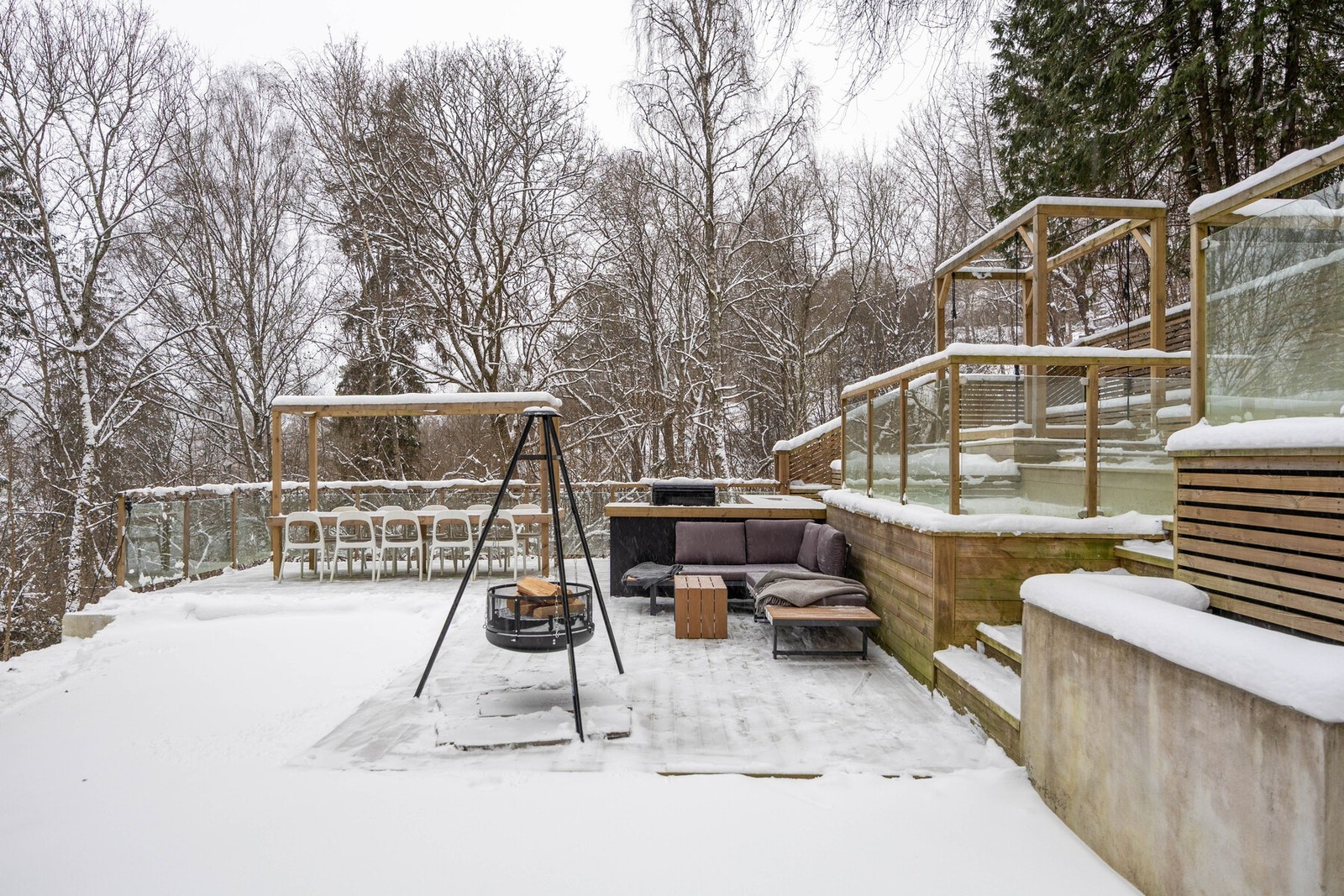 Uteområdene er like trivelige året rundt. Galleribilde