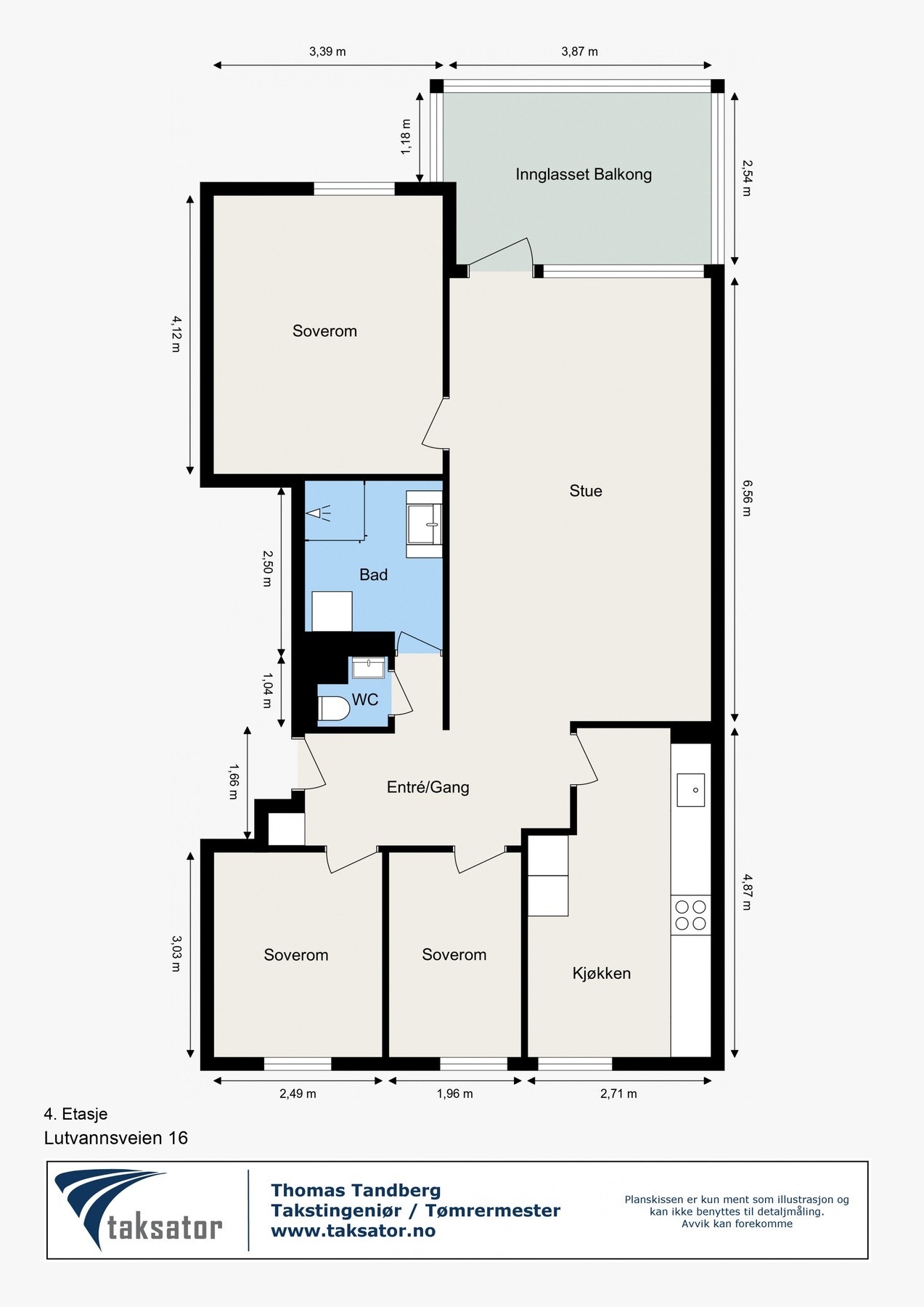 Planløsningen er god, og boligen kan enkelt tilpasses ulike livsfaser og et ulikt antall beboere. Galleribilde
