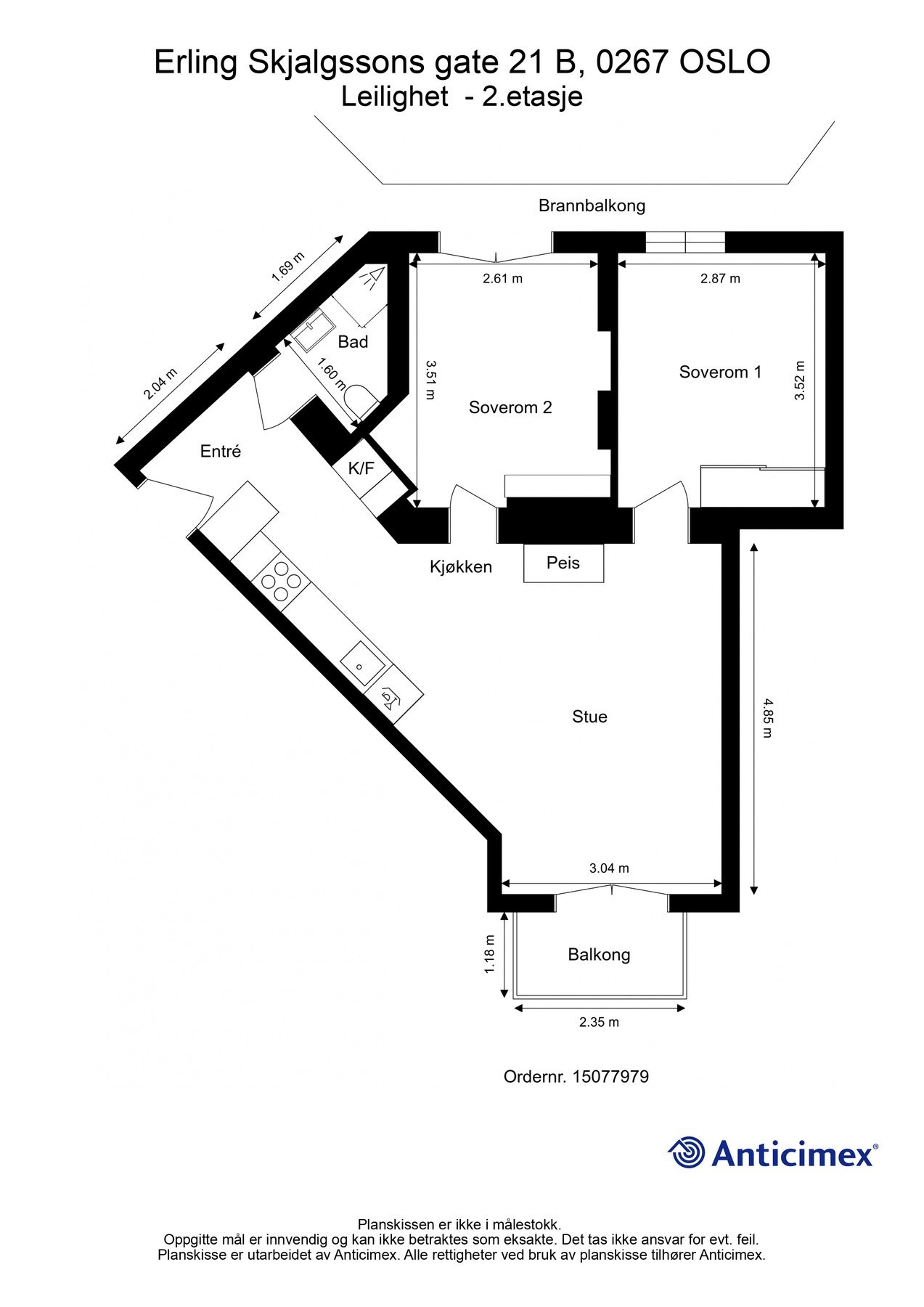 Plantegning: BRA-i: 54m2. Galleribilde
