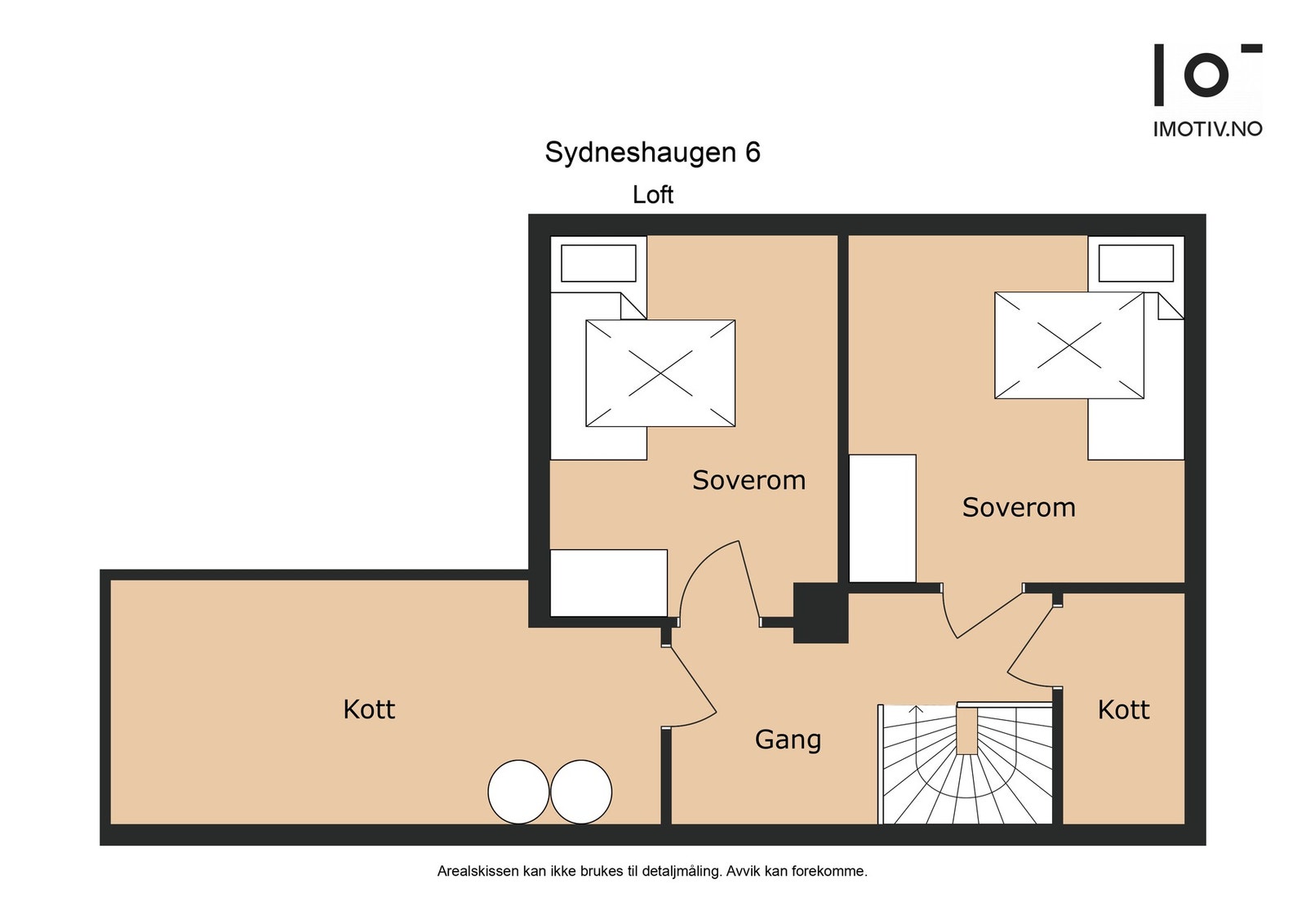Plantegning loft etasje. Galleribilde
