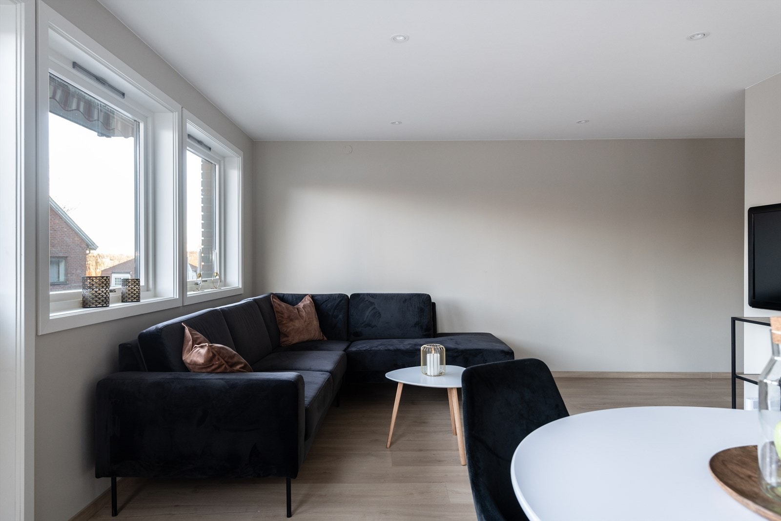 Slettmalte vegger gir en ren og moderne overflate. Galleribilde