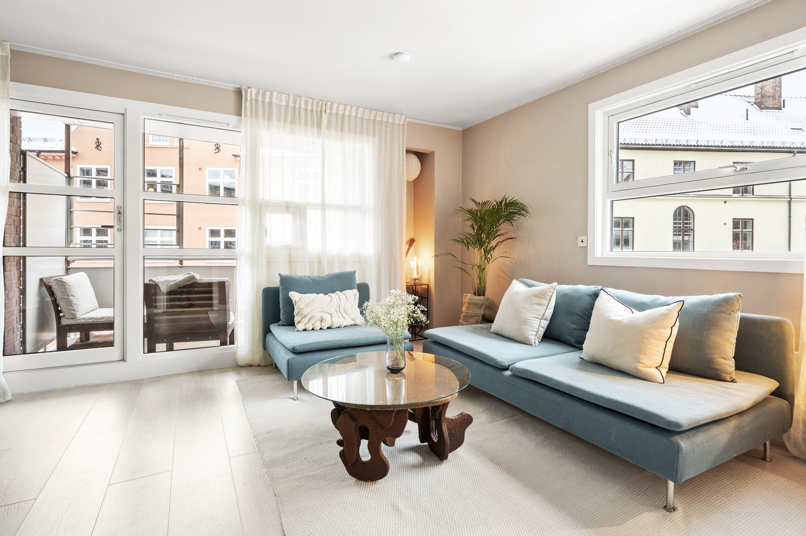 Balkongen har utgang fra stuen. Galleribilde