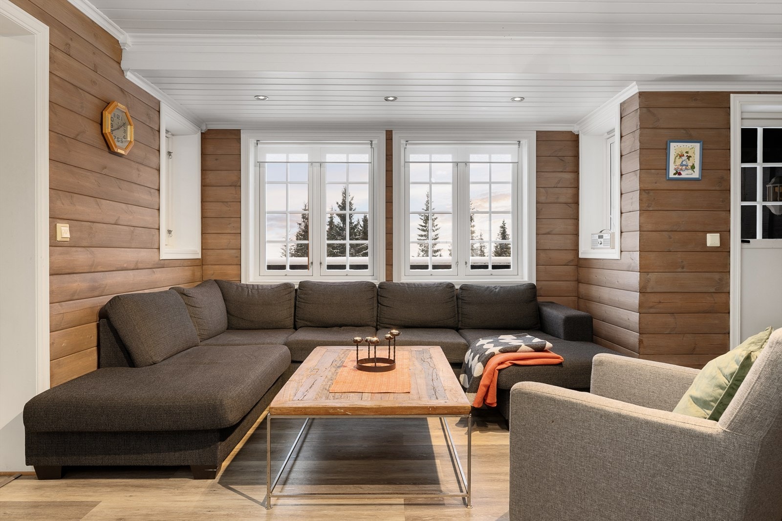 Store vindusflater slipper inn rikelig med dagslys i rommet. Galleribilde