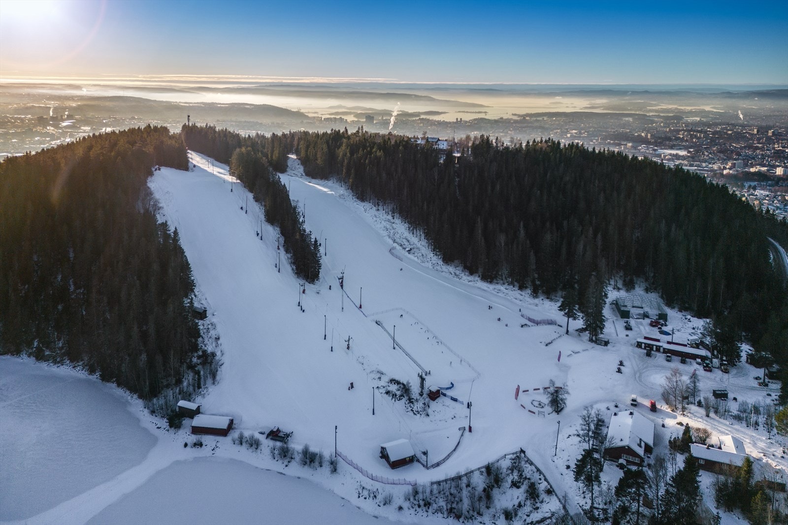 Grefsenkleiva med alpinanlegg er et populært utfartssted på vinterstid Galleribilde