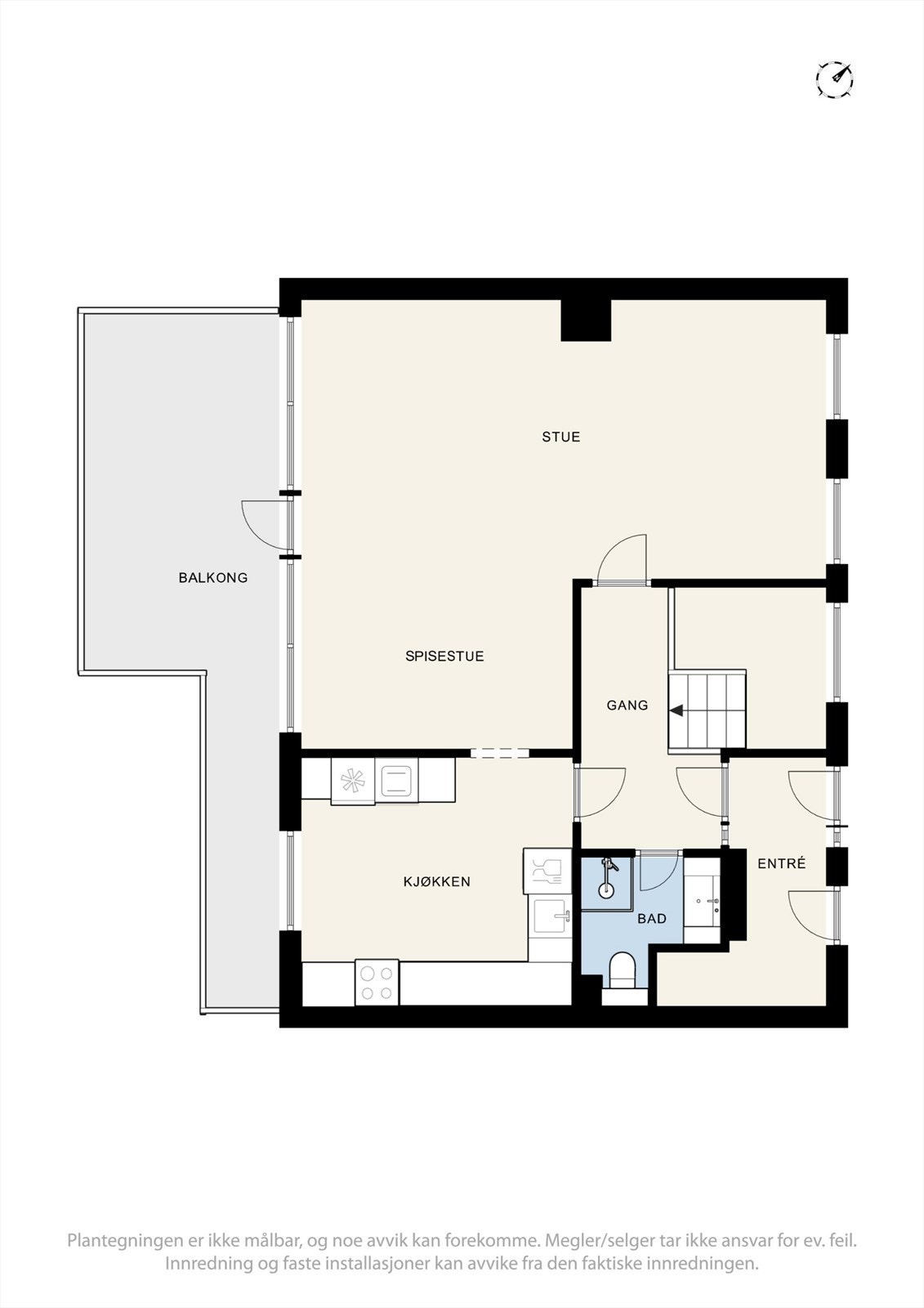 Plantegning 1. etasje Galleribilde