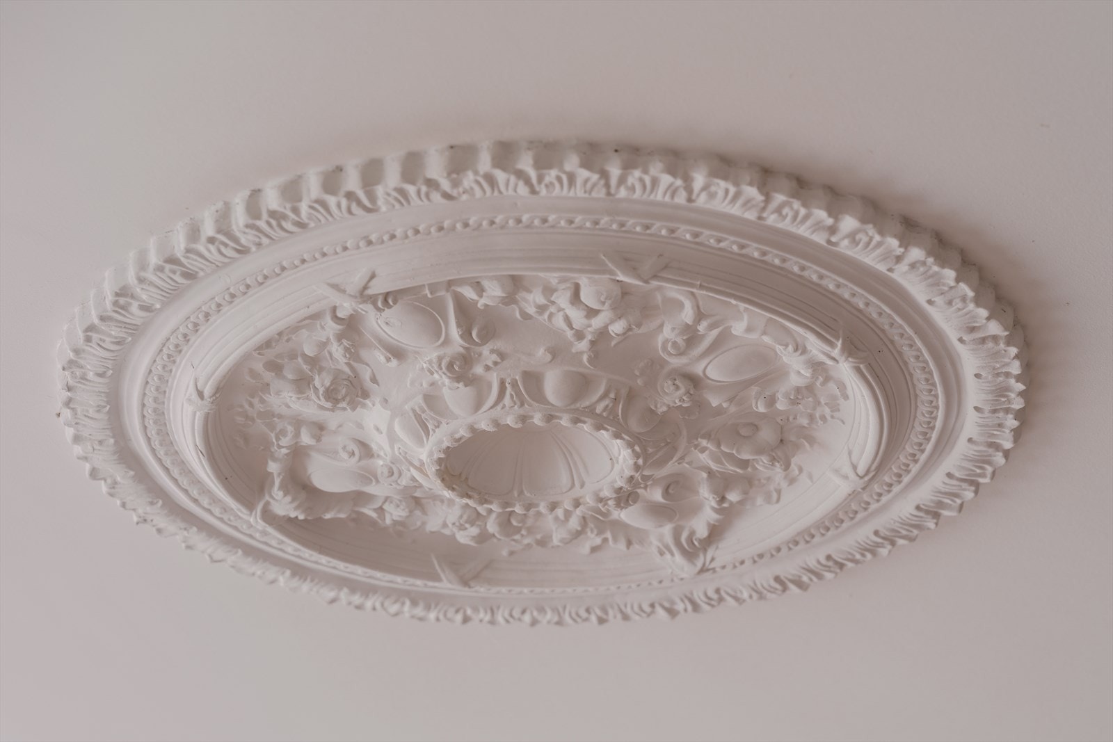 De vakre klassiske detaljene er gjennomgående. Rosetten er av støpt gips. Galleribilde