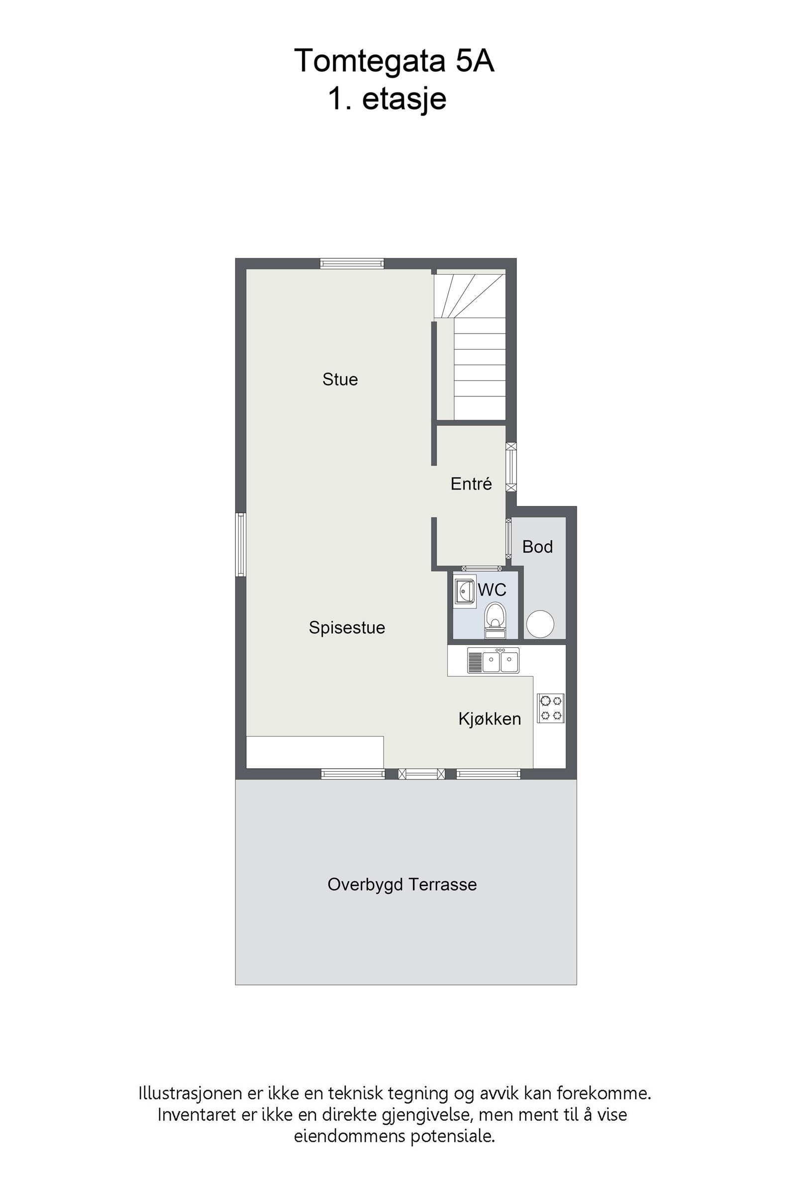 Plantegning 1. etasje. Galleribilde