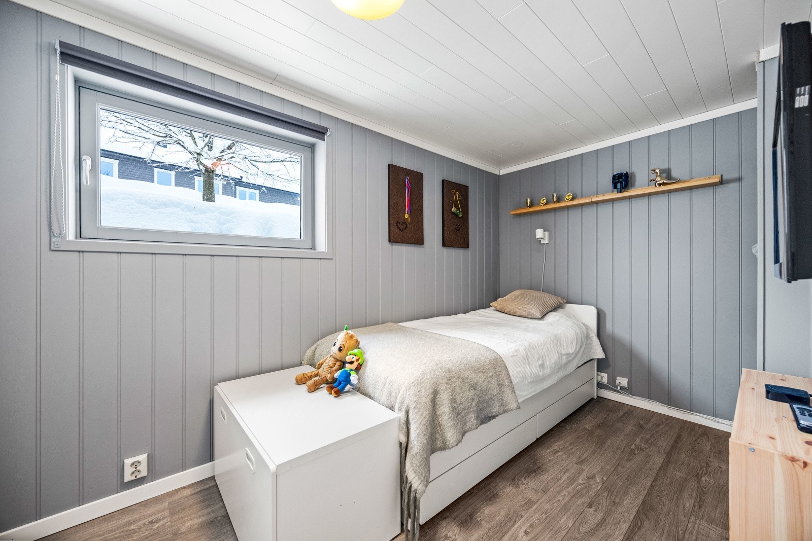 Soverom 2 med god plass til seng og garderobeløsning (ikke godkjent). Galleribilde