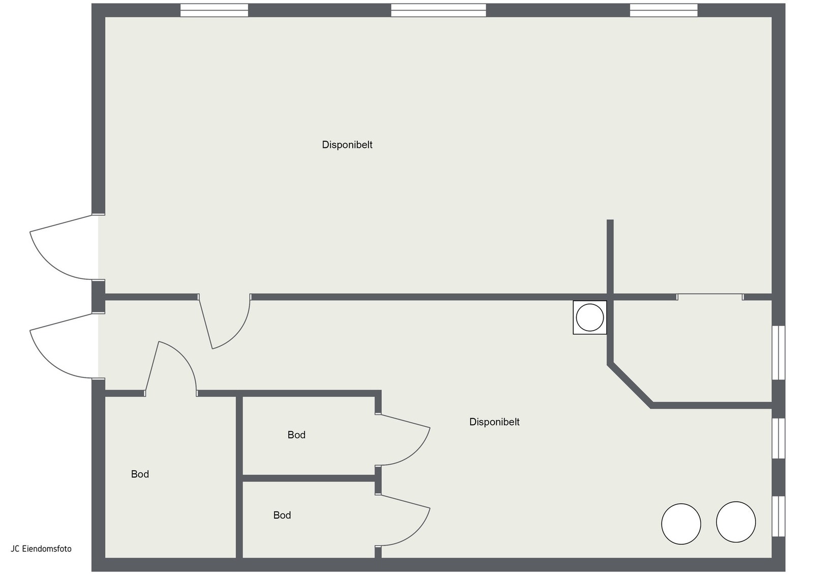 2D Plantegning - Underetasje. Galleribilde