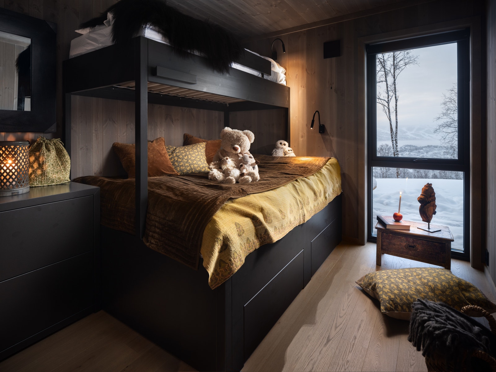 Flott utsikt! Illustrasjonsfoto fra en annen Sjemmedalhytte i samme område. Galleribilde