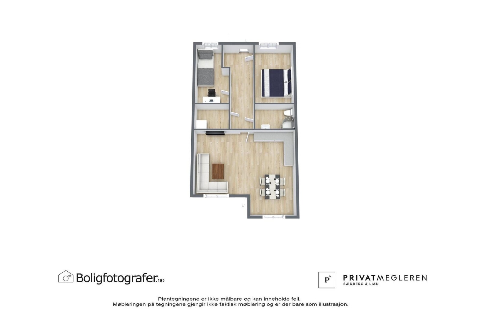 Plantegning 2. etasje - ikke målsatt, kun en illustrasjon. Galleribilde