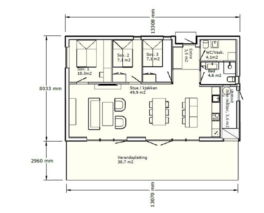 Planskisse Karlsøyveien 127 Galleribilde