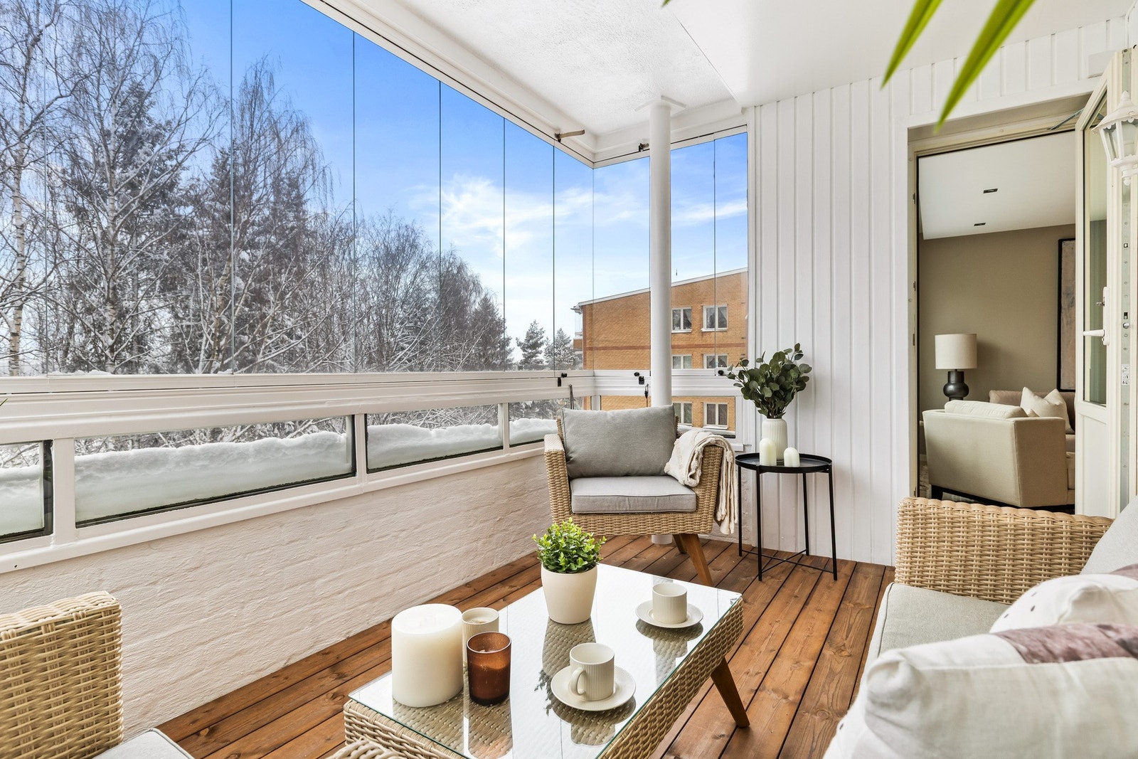 Balkongen er en flott forlengelse av stuen Galleribilde