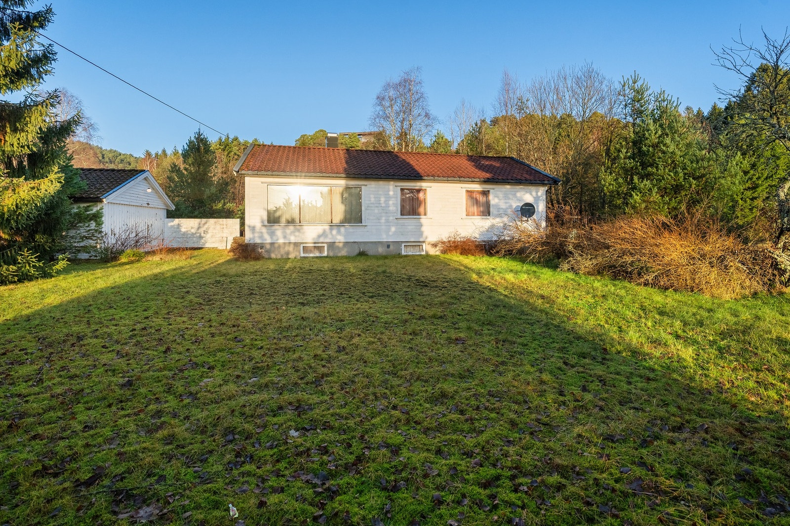 Huset og den romslige hagen utenfor Galleribilde