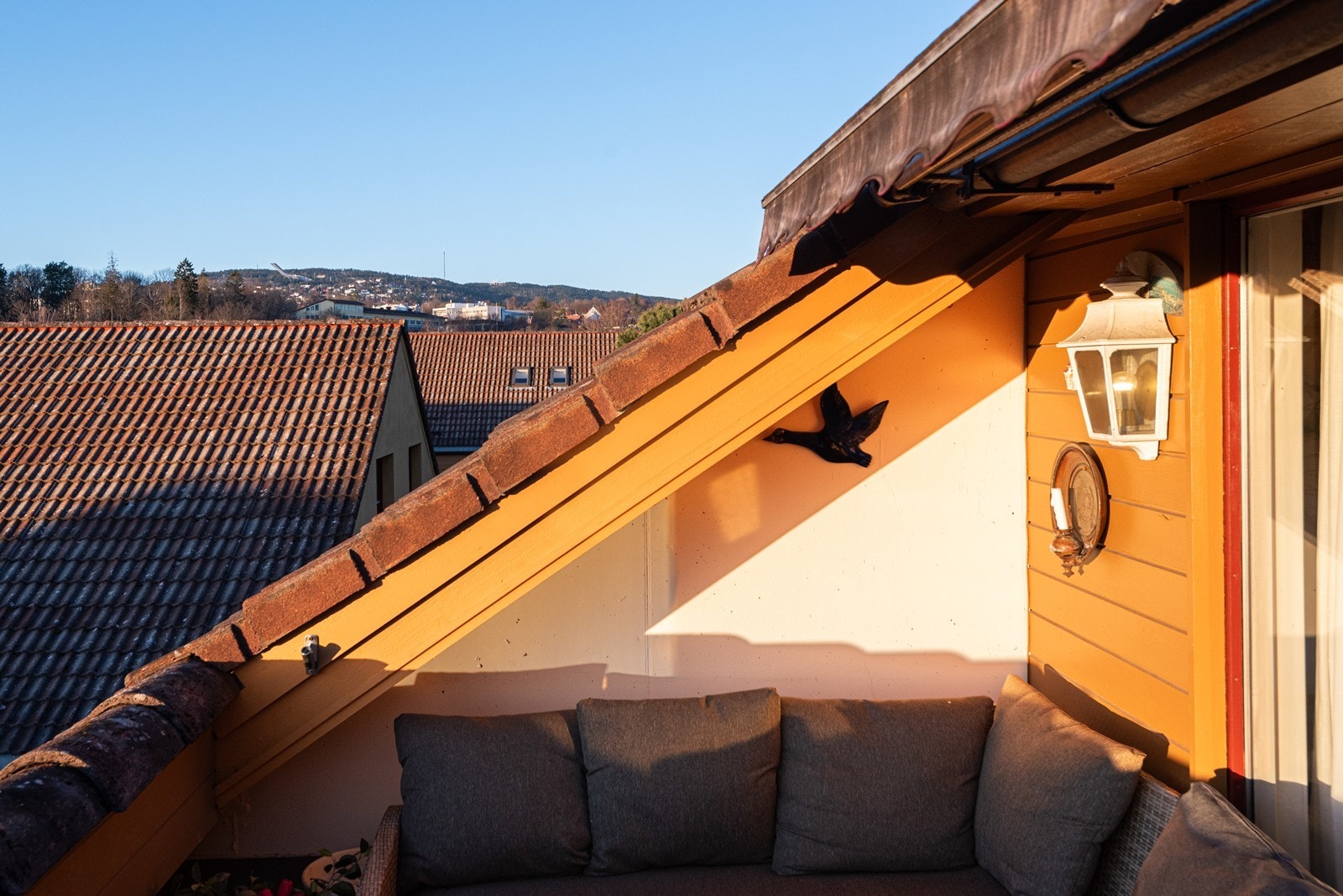 Flott, langstrakt utsikt retning Holmenkollen Galleribilde