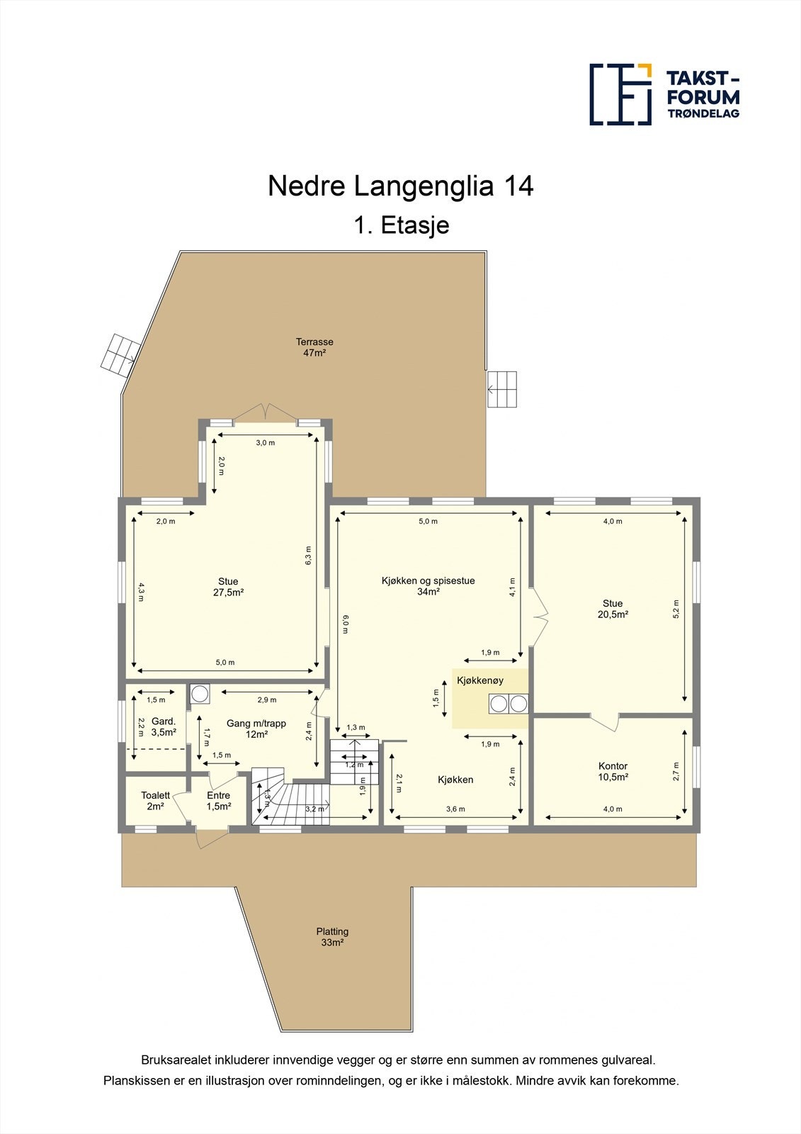 Planskisse 1. etasje Galleribilde