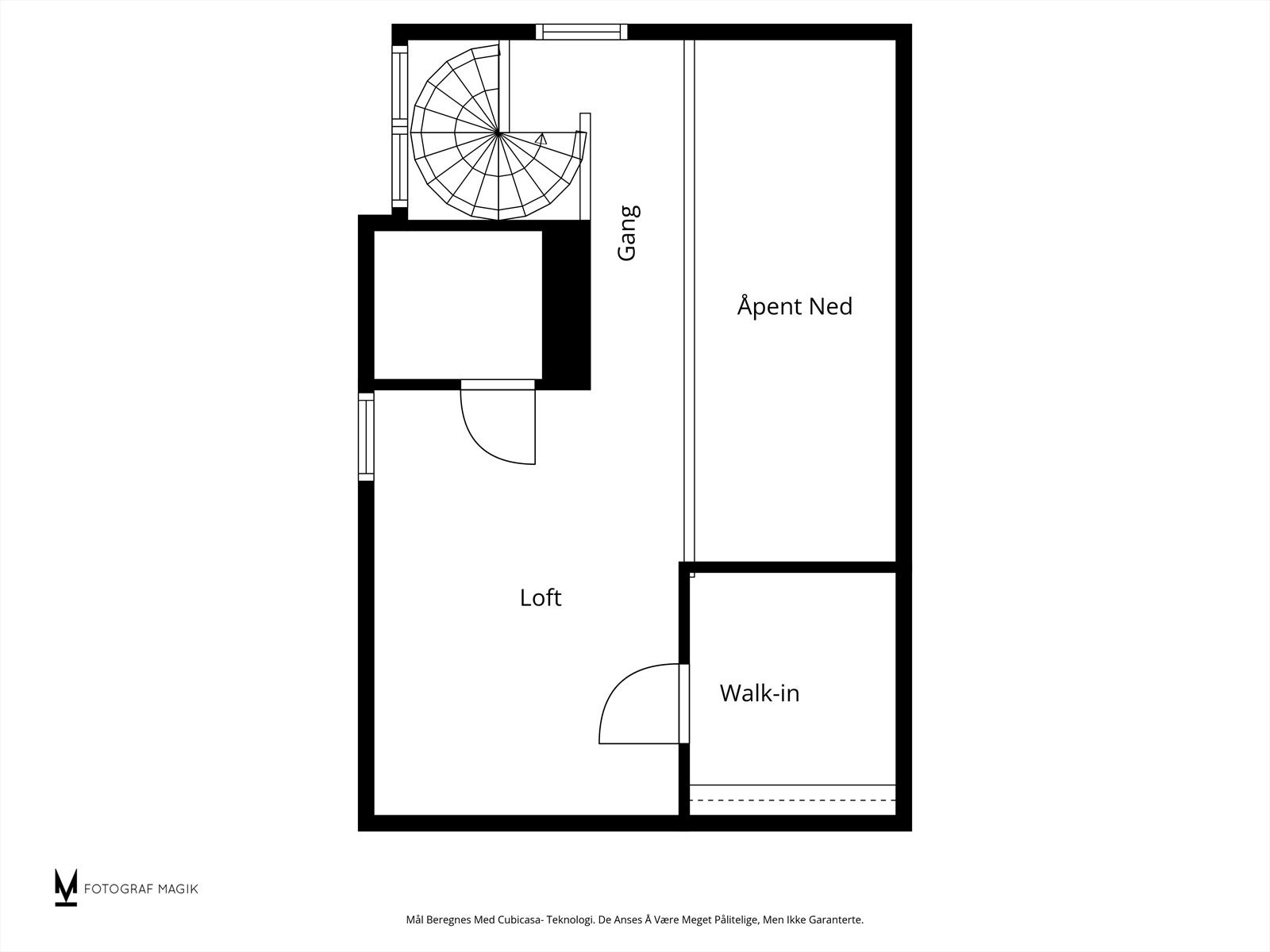 Plantegning loftetasje Galleribilde