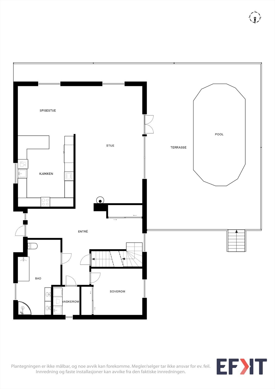 Plantegning 1.etg. Galleribilde
