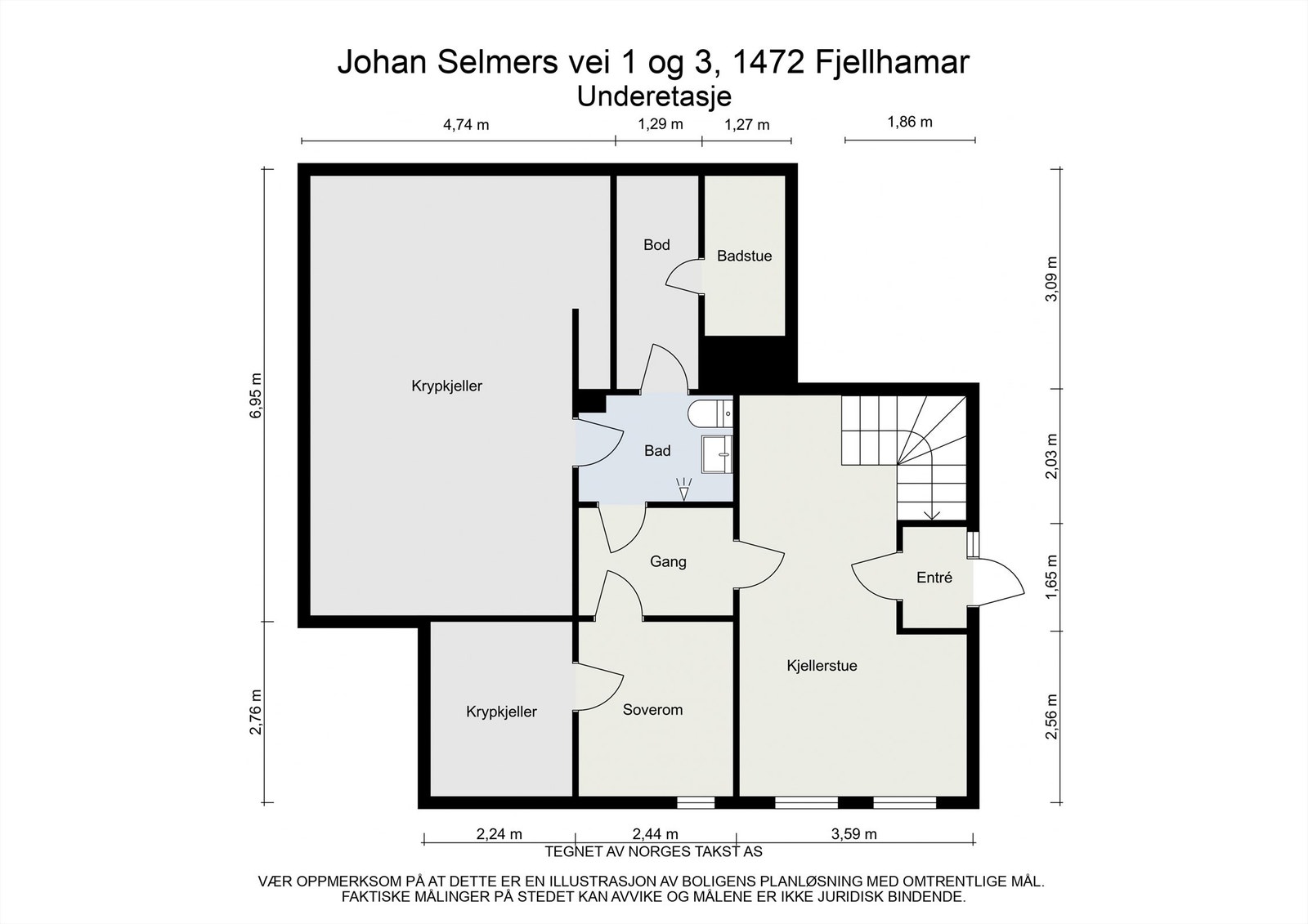 Plantegning - Underetasje Galleribilde