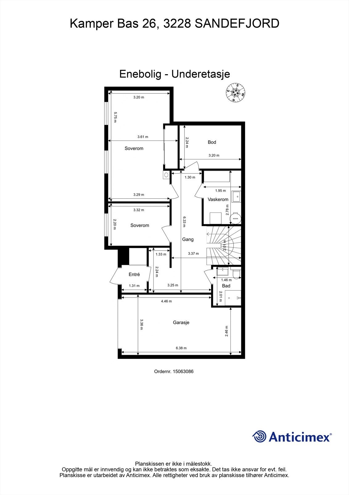 Plantegning underetasje Galleribilde