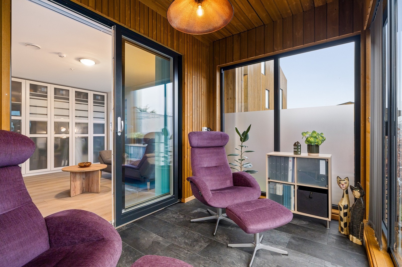 Isolert vinterhage med varme i gulvet Galleribilde