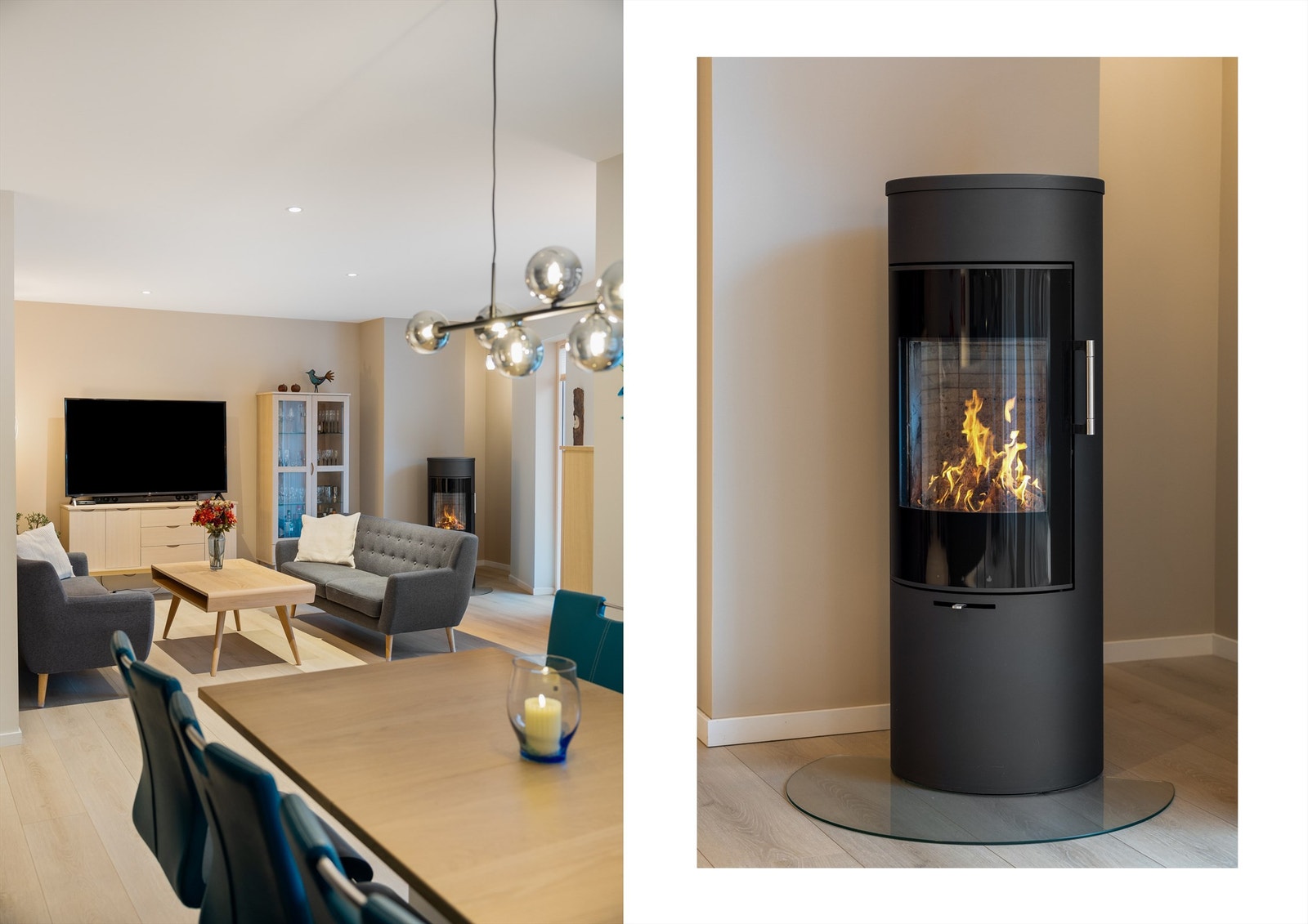 Meget hyggelig med peis på de kaldeste dagene Galleribilde