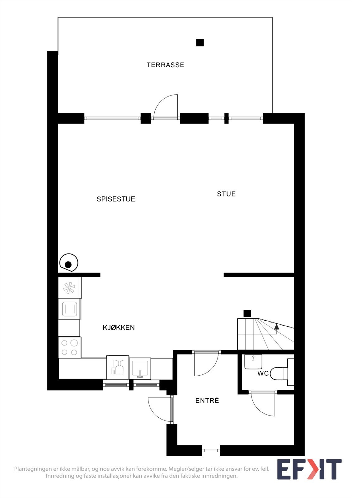 Plantegning 1. etasje Galleribilde