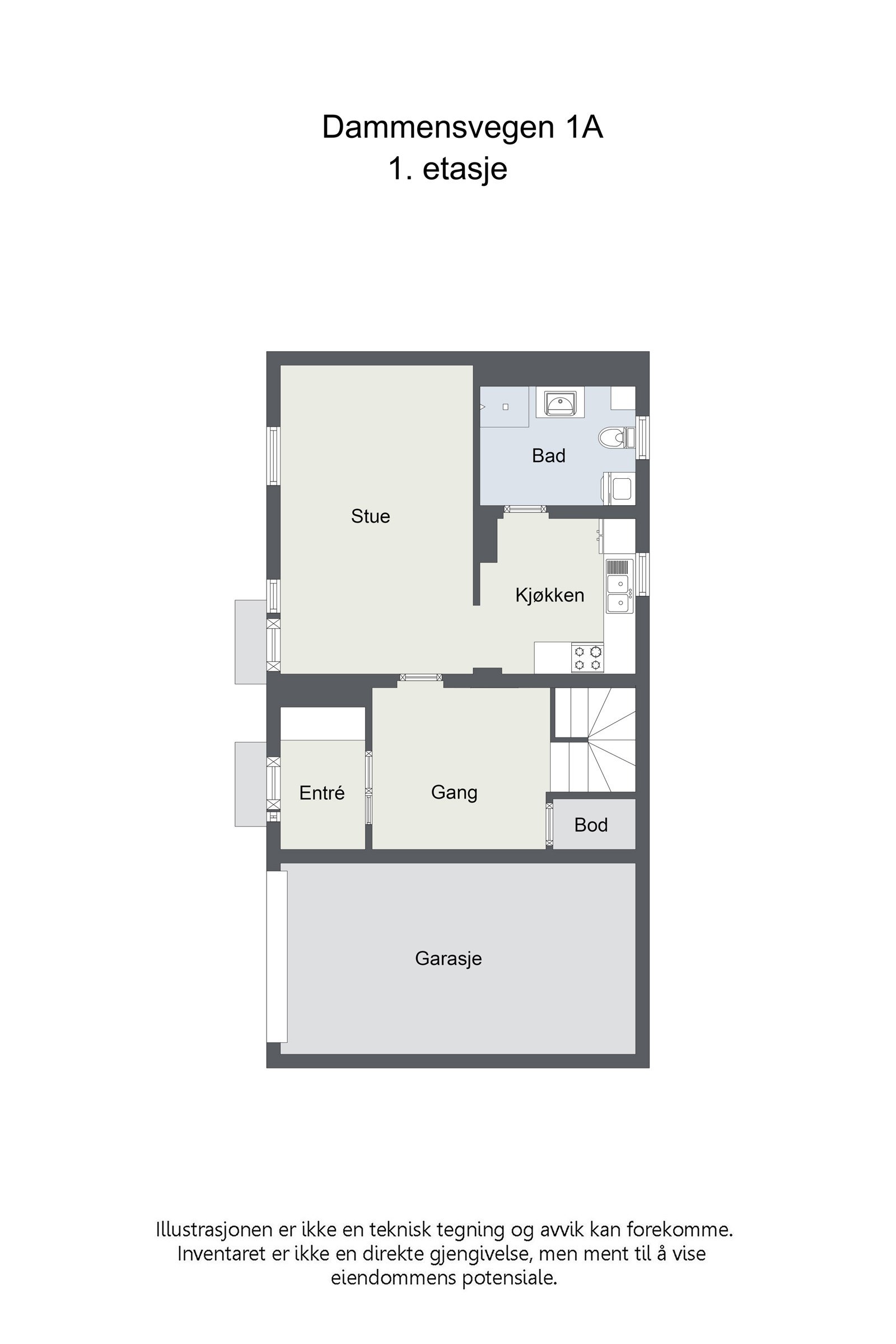 Underetasje. Galleribilde