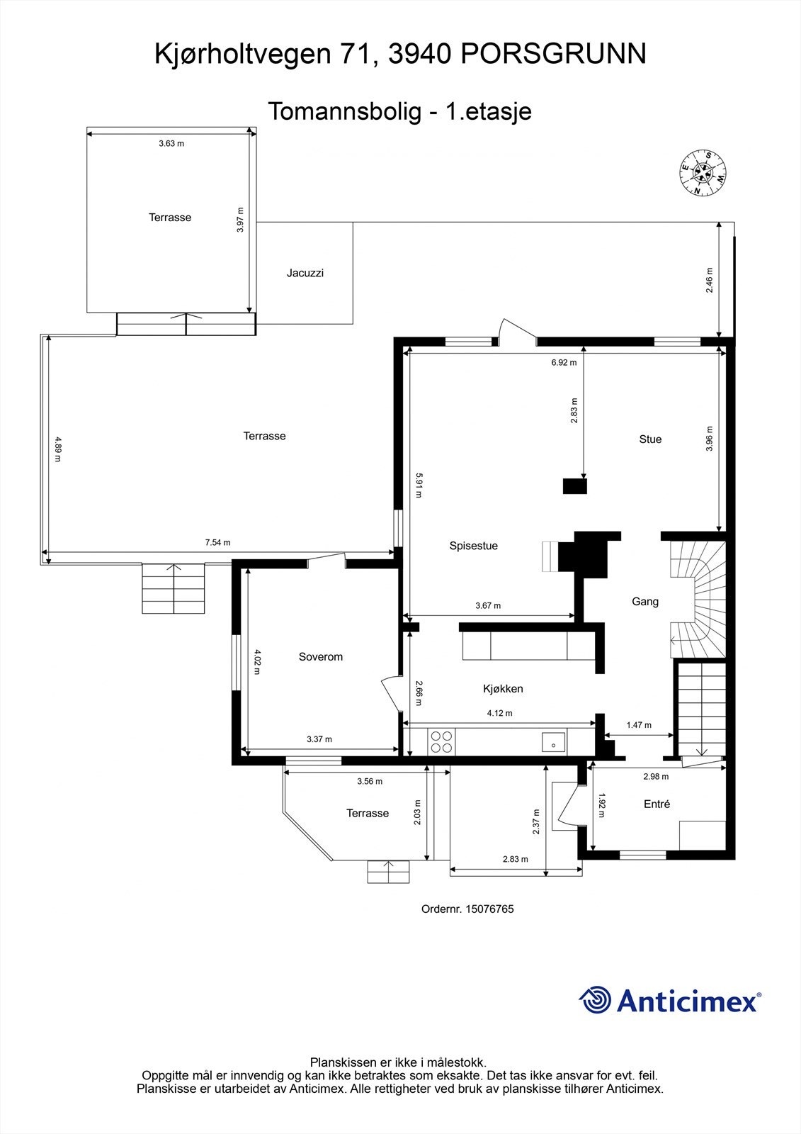 Plantegning 1.etg Galleribilde